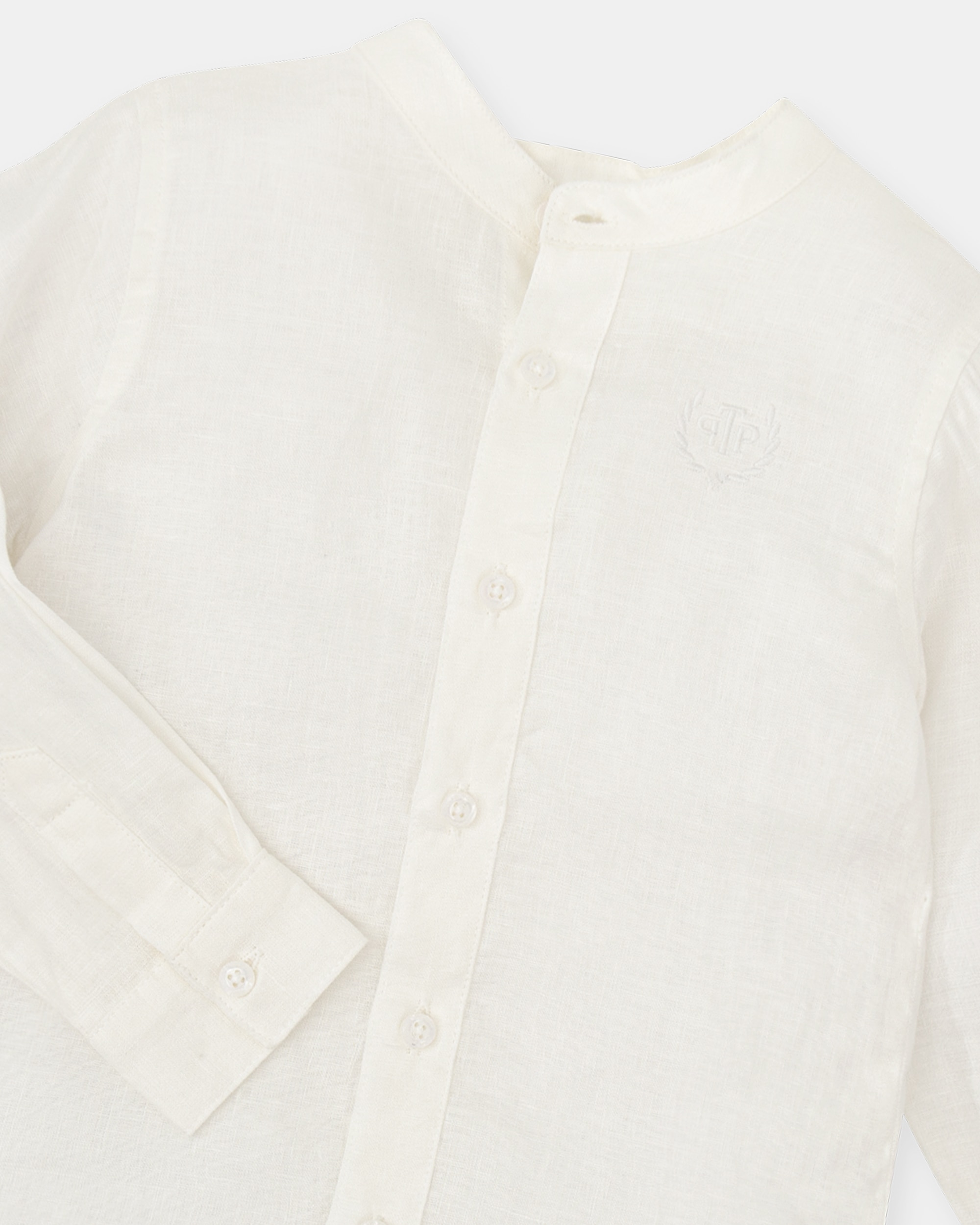 Camisa de Manga Comprida Infantil Tutto Piccolo Branco-3