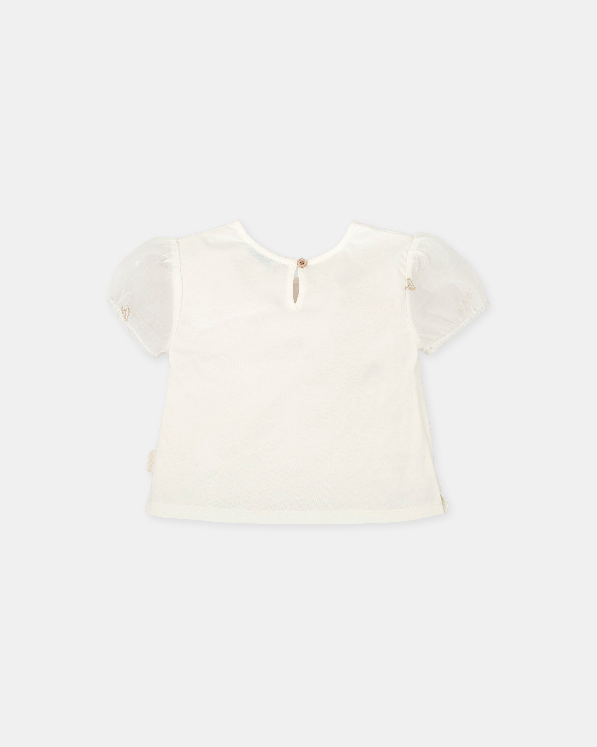 T-shirt de Manga Curta Infantil Tutto Piccolo Branco-4