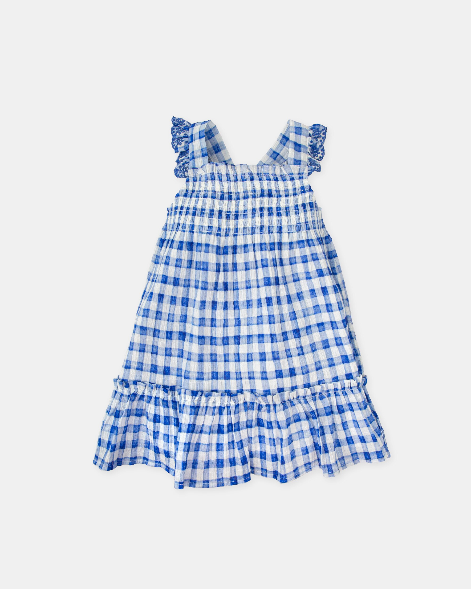 Vestido de Manga Curta Infantil Tutto Piccolo Azul Royal-2