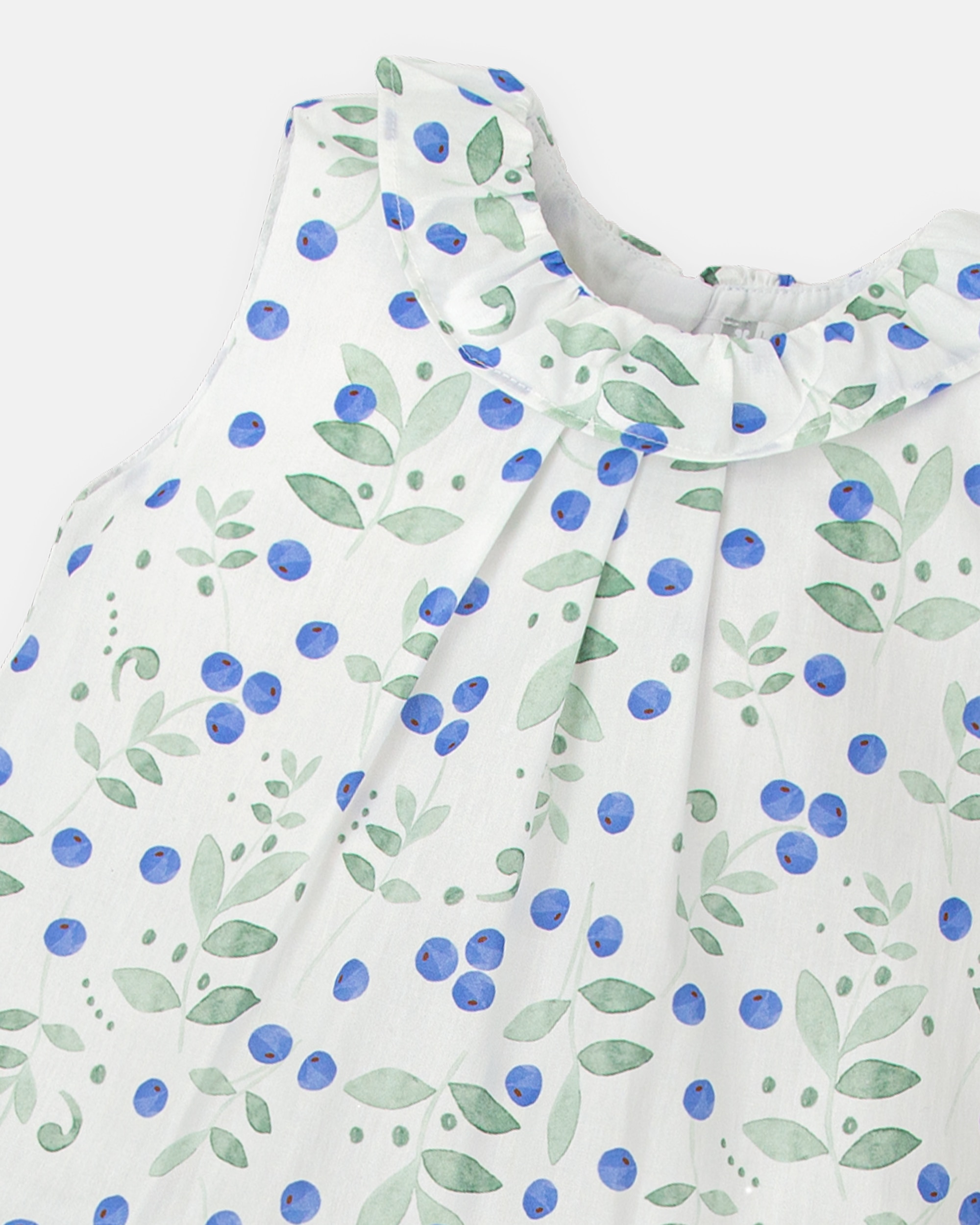 Vestido sem Mangas Infantil Tutto Piccolo Azul / Verde-3