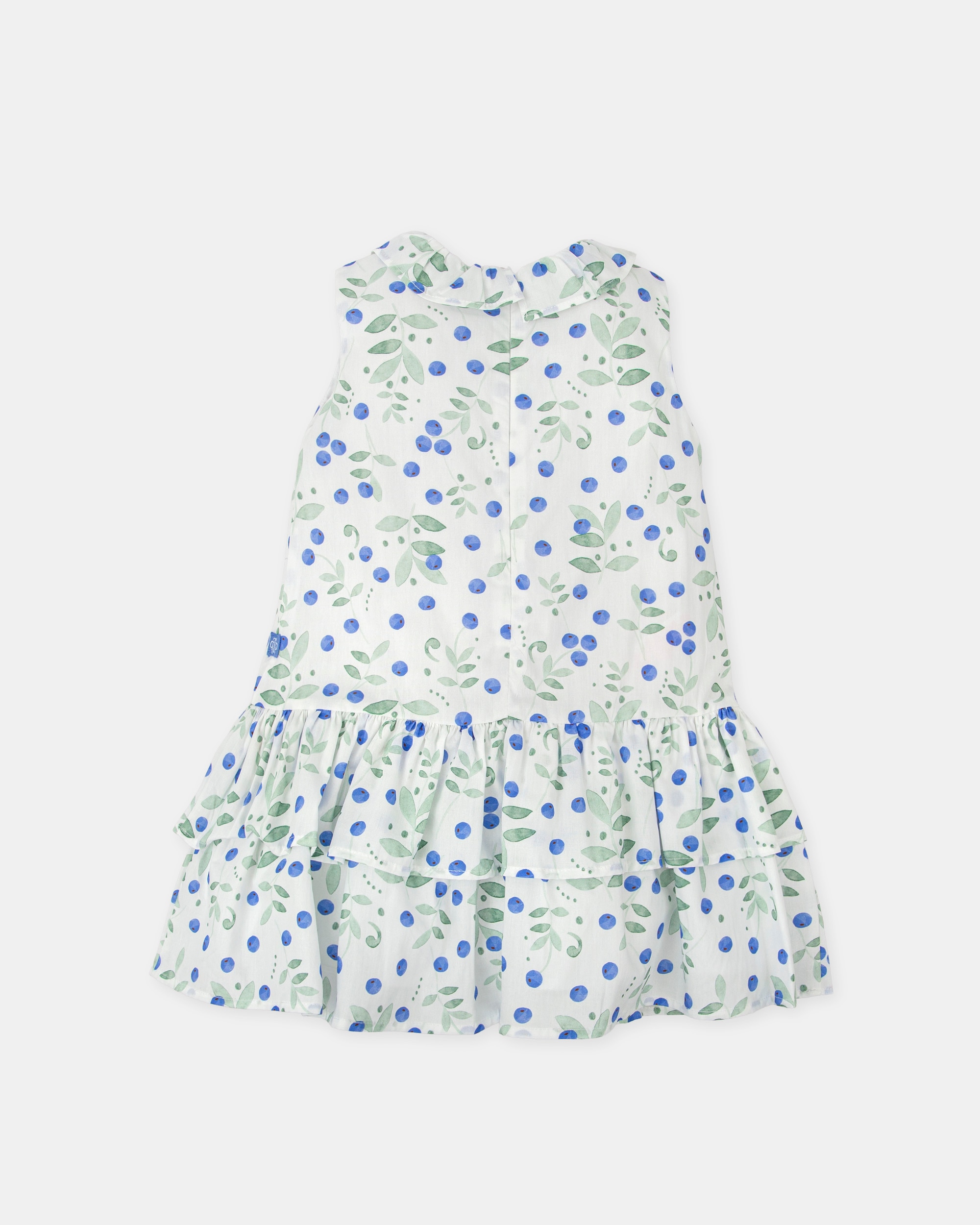 Vestido sem Mangas Infantil Tutto Piccolo Azul / Verde-4