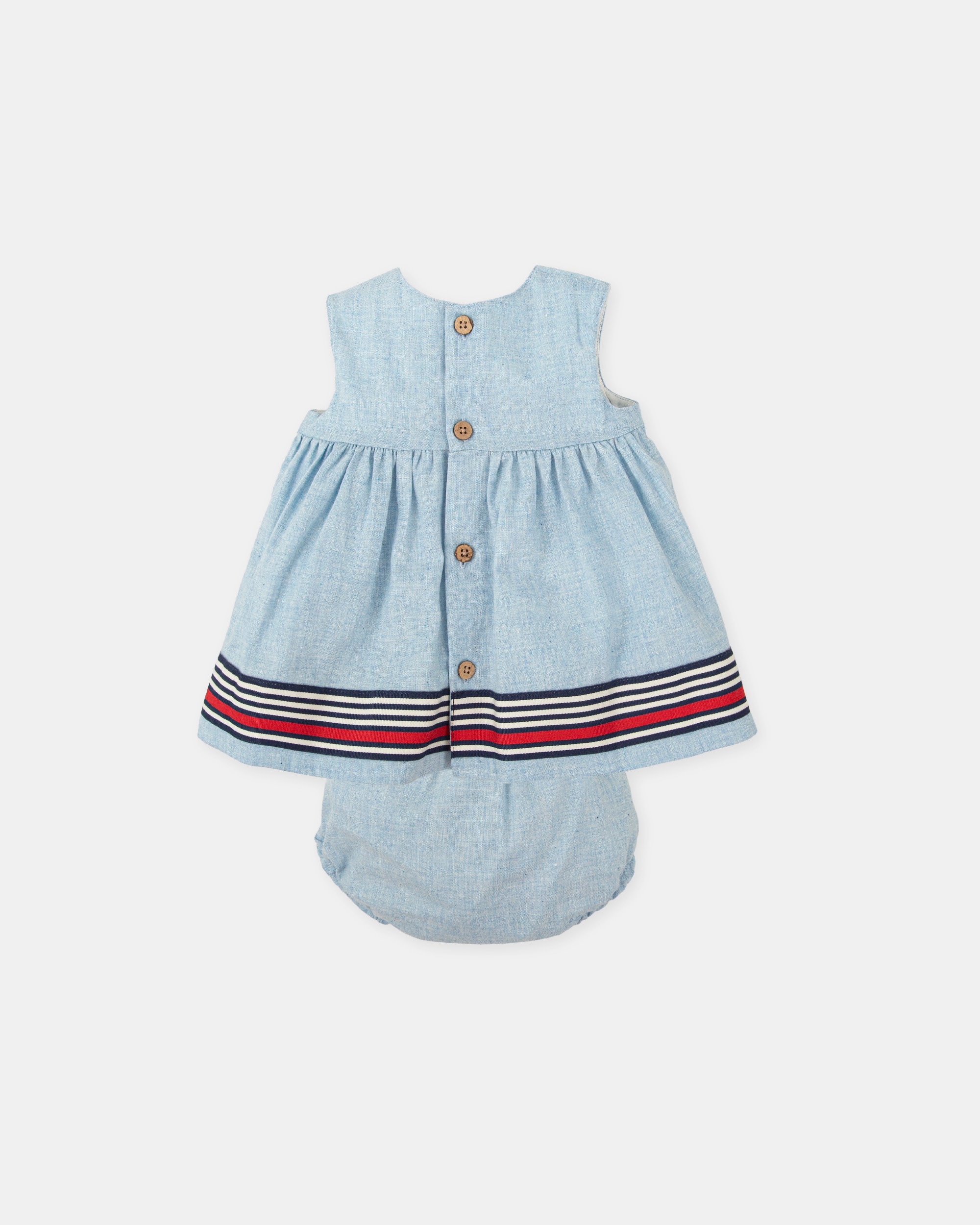 Vestido com Cueca de Bebé Tutto Piccolo Azul-claro-4