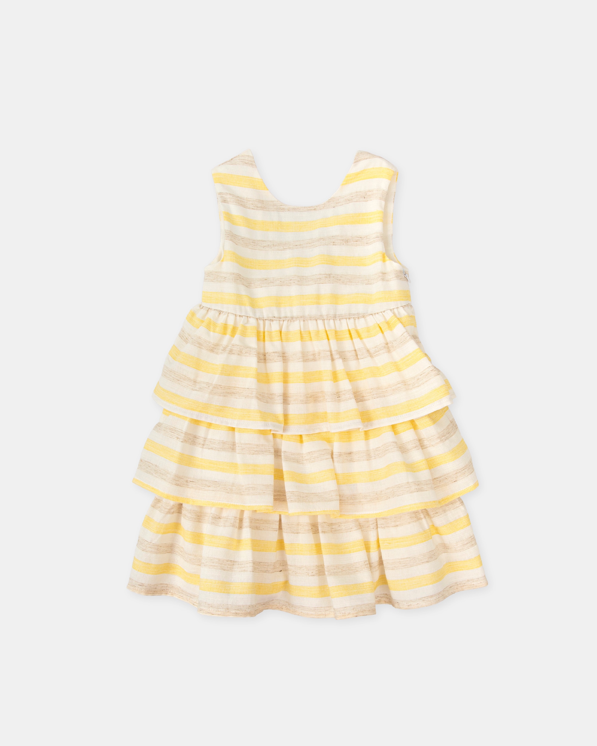 Vestido sem Mangas Infantil Amarelo-2