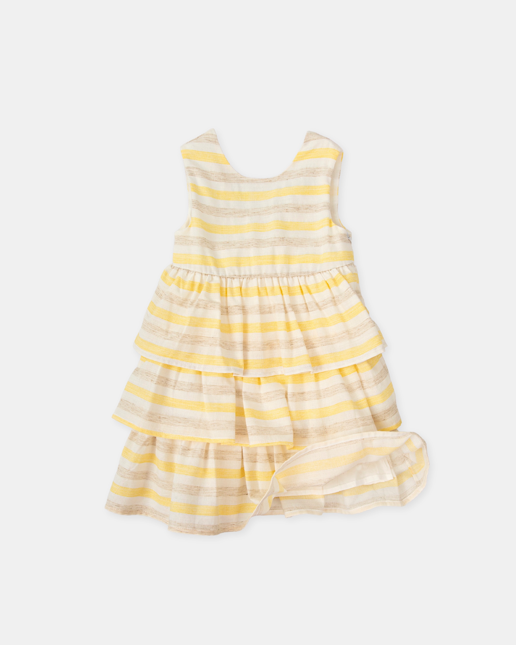 Vestido sem Mangas Infantil Amarelo-3