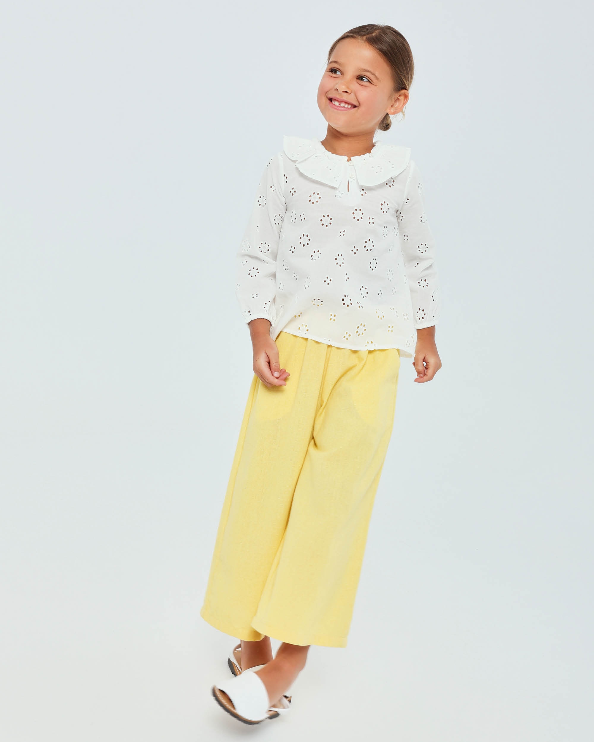 Calças Infantil Tutto Piccolo Amarelo-1