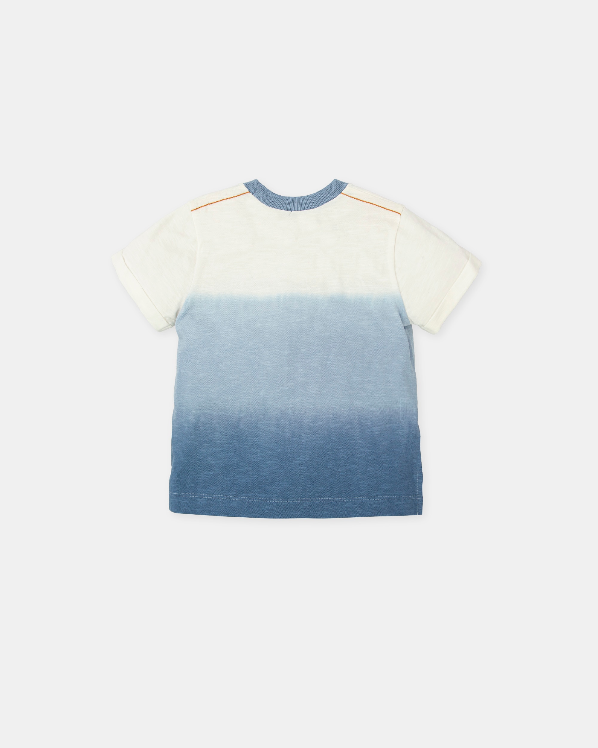 T-shirt de Manga Curta Infantil Tutto Piccolo Branco / Azul-2
