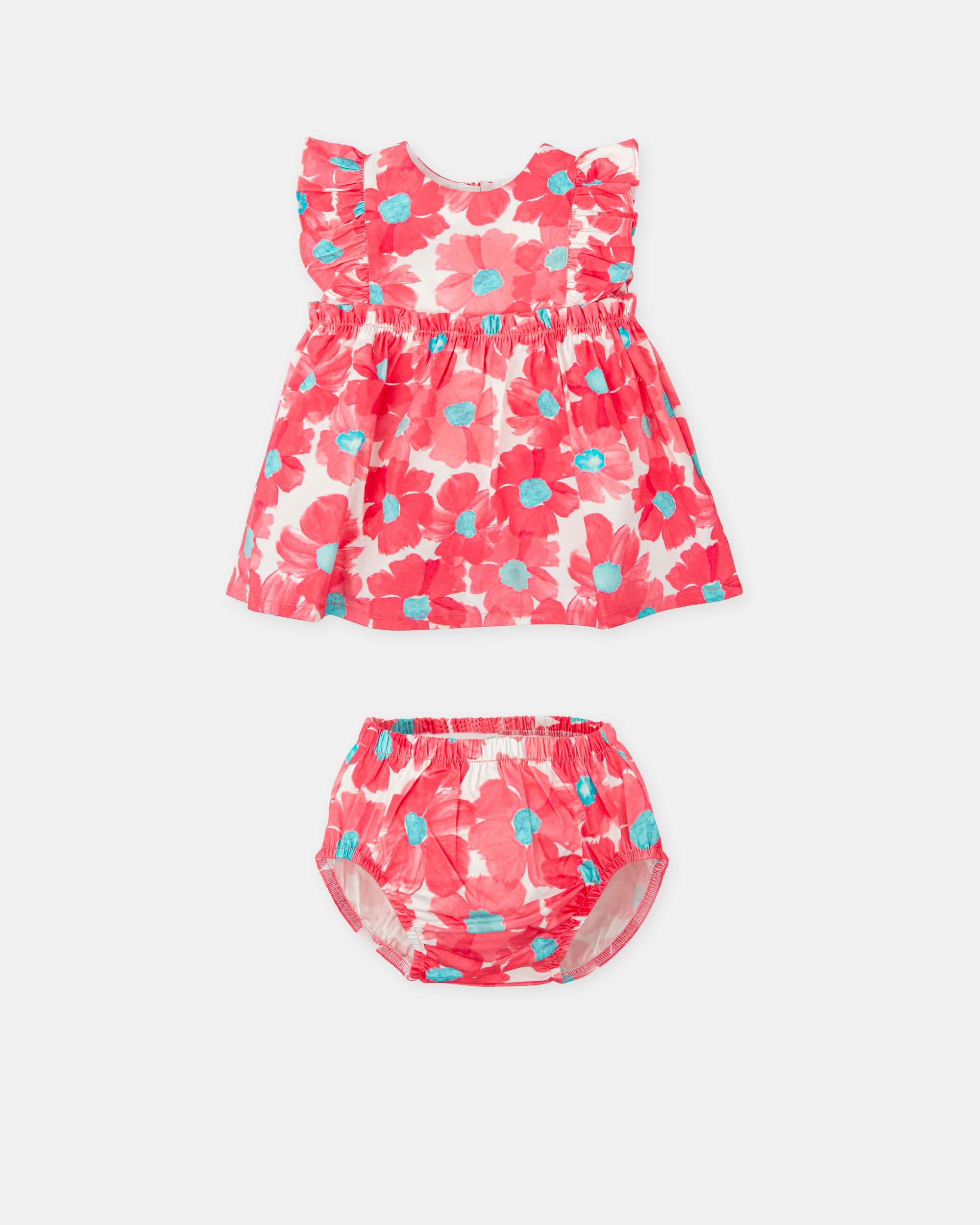 Vestido com Cueca de Bebé Tutto Piccolo Fúcsia-3