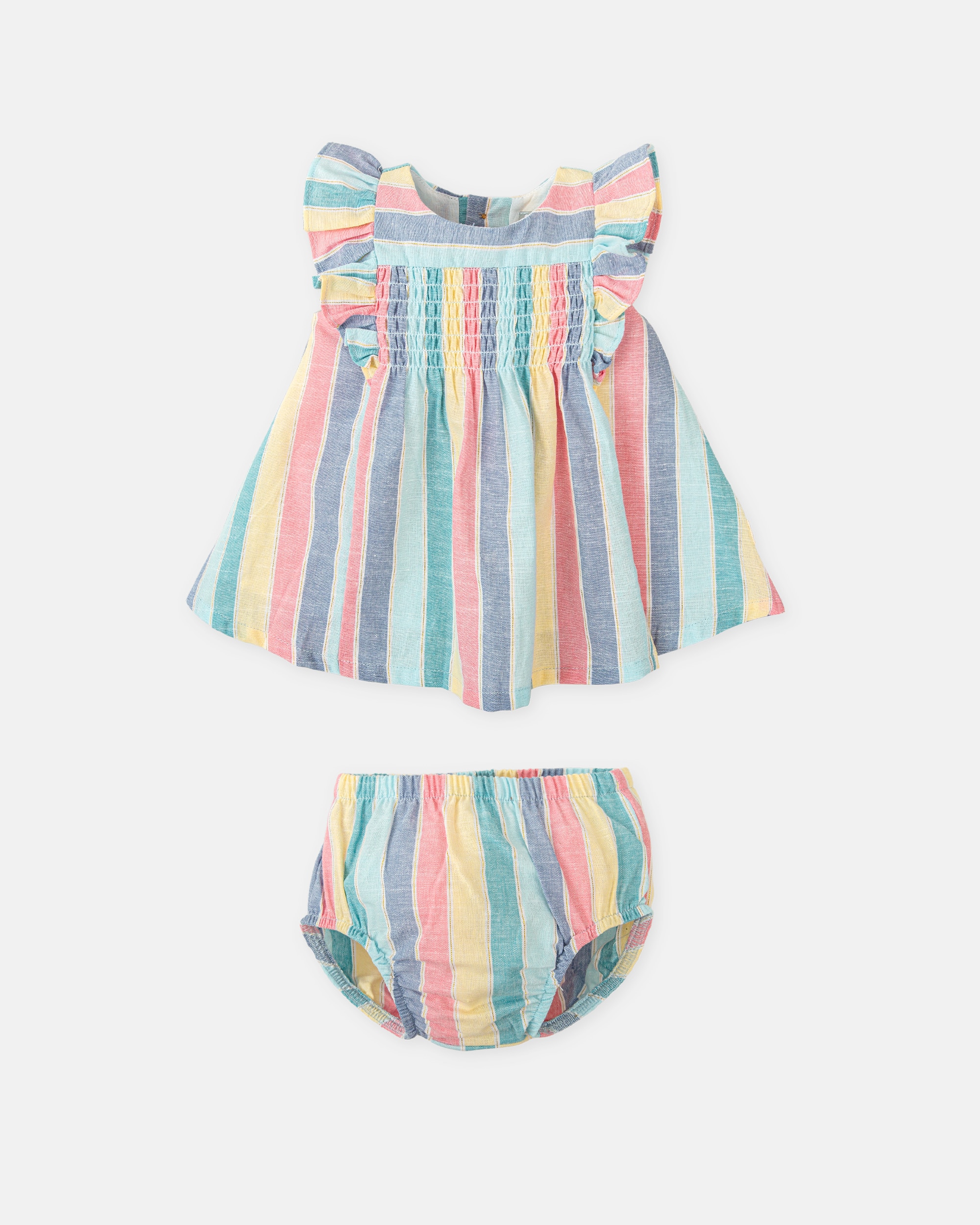 Vestido com Cueca de Bebé Multicolor-3