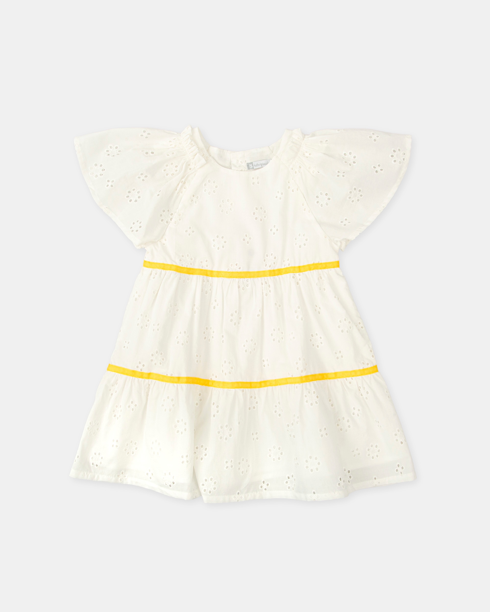 Vestido de Manga Curta Infantil Branco-2