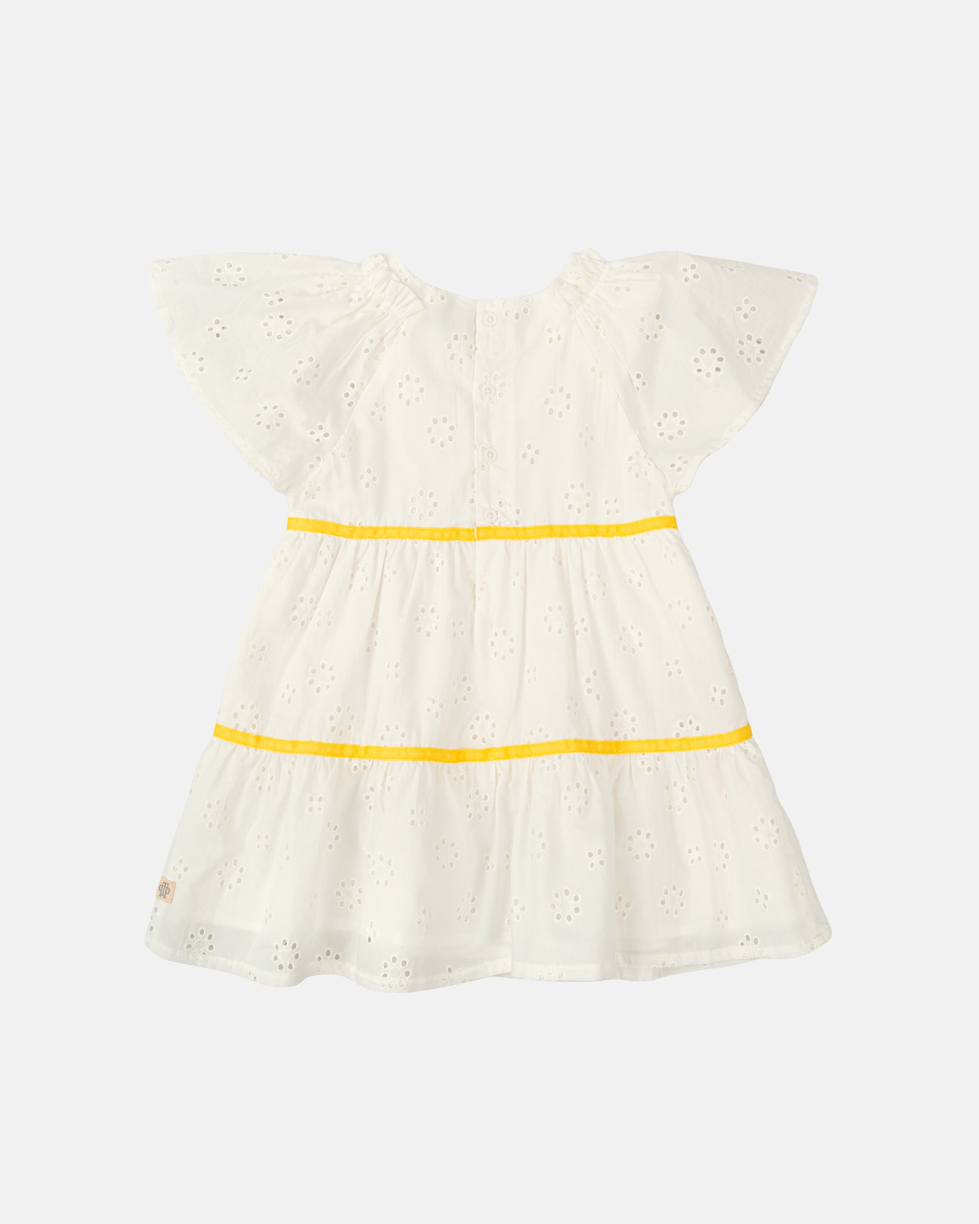 Vestido de Manga Curta Infantil Branco-4
