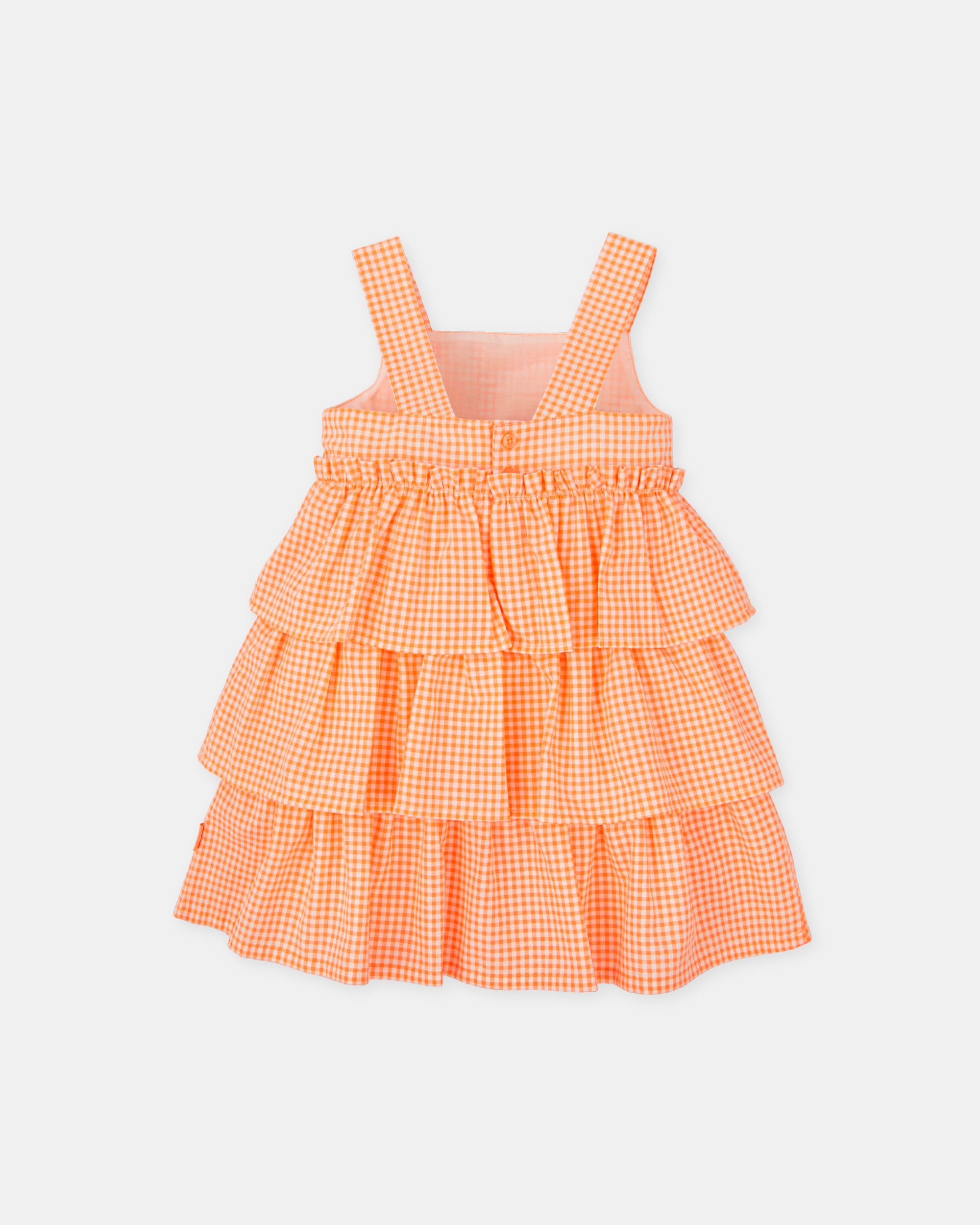 Vestido de Alças Infantil Laranja-claro-4