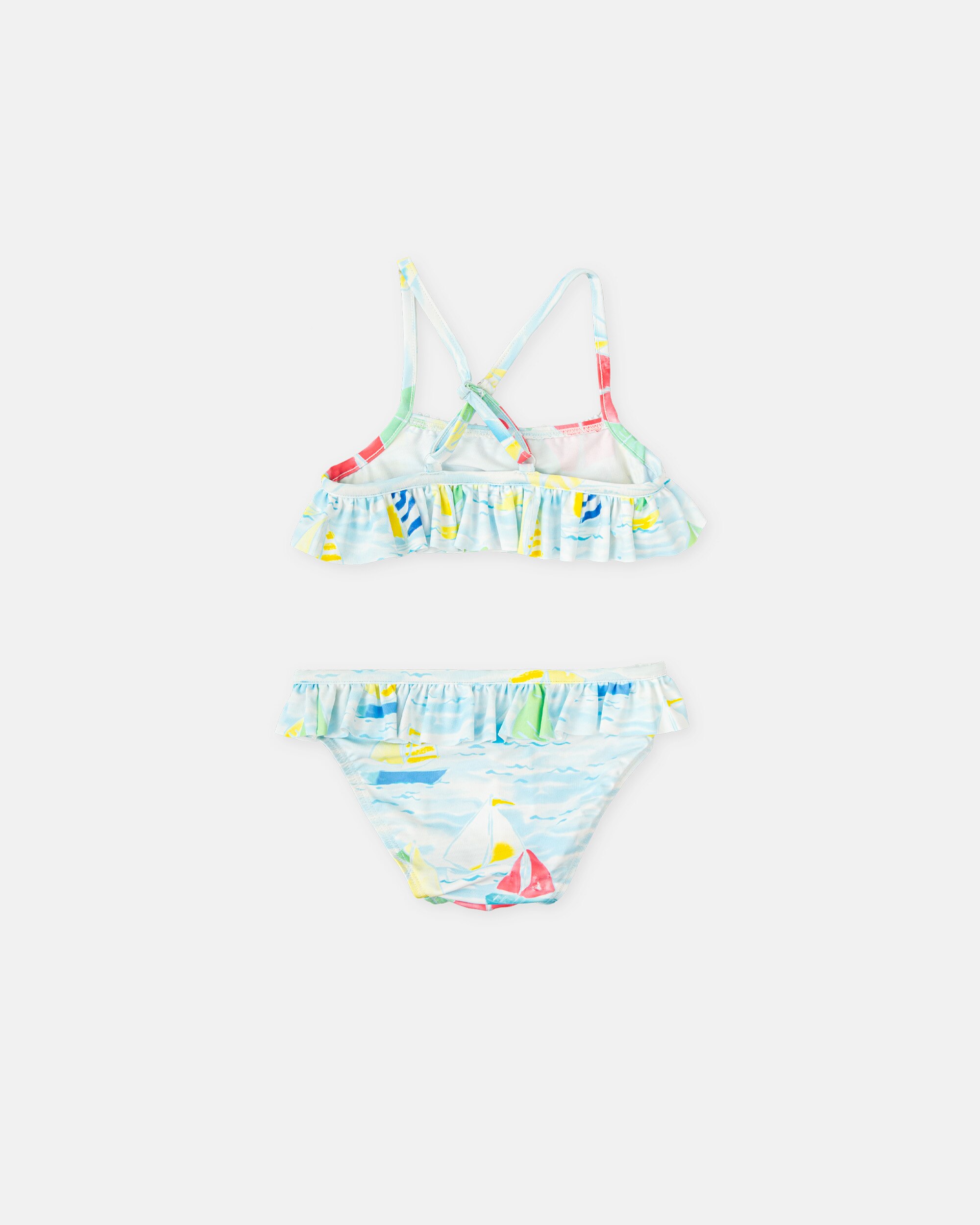 Biquíni Infantil Azul / Branco-2