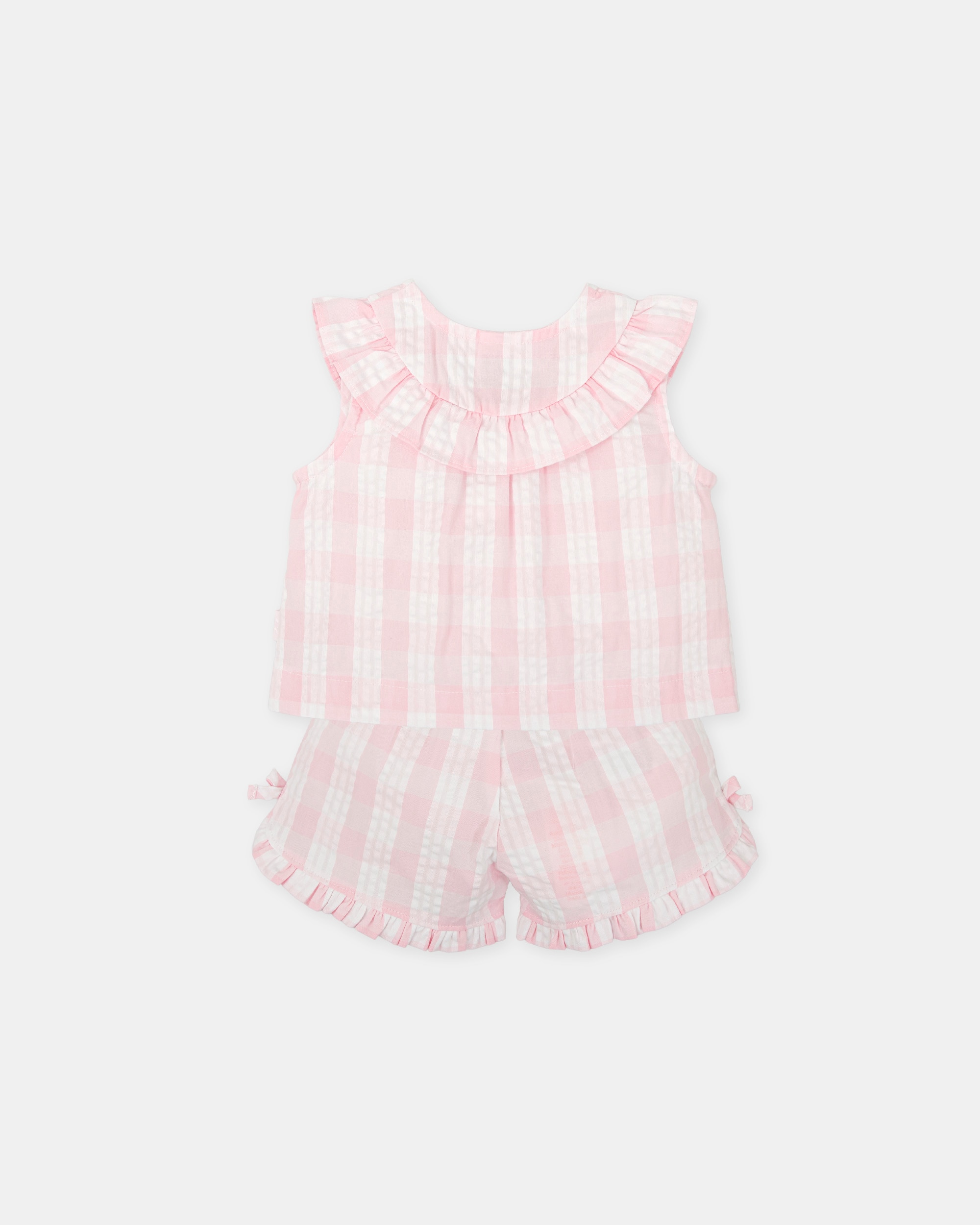 Conjunto de Duas Peças de Manga Curta para Bebé Tutto Piccolo Rosa-claro-2