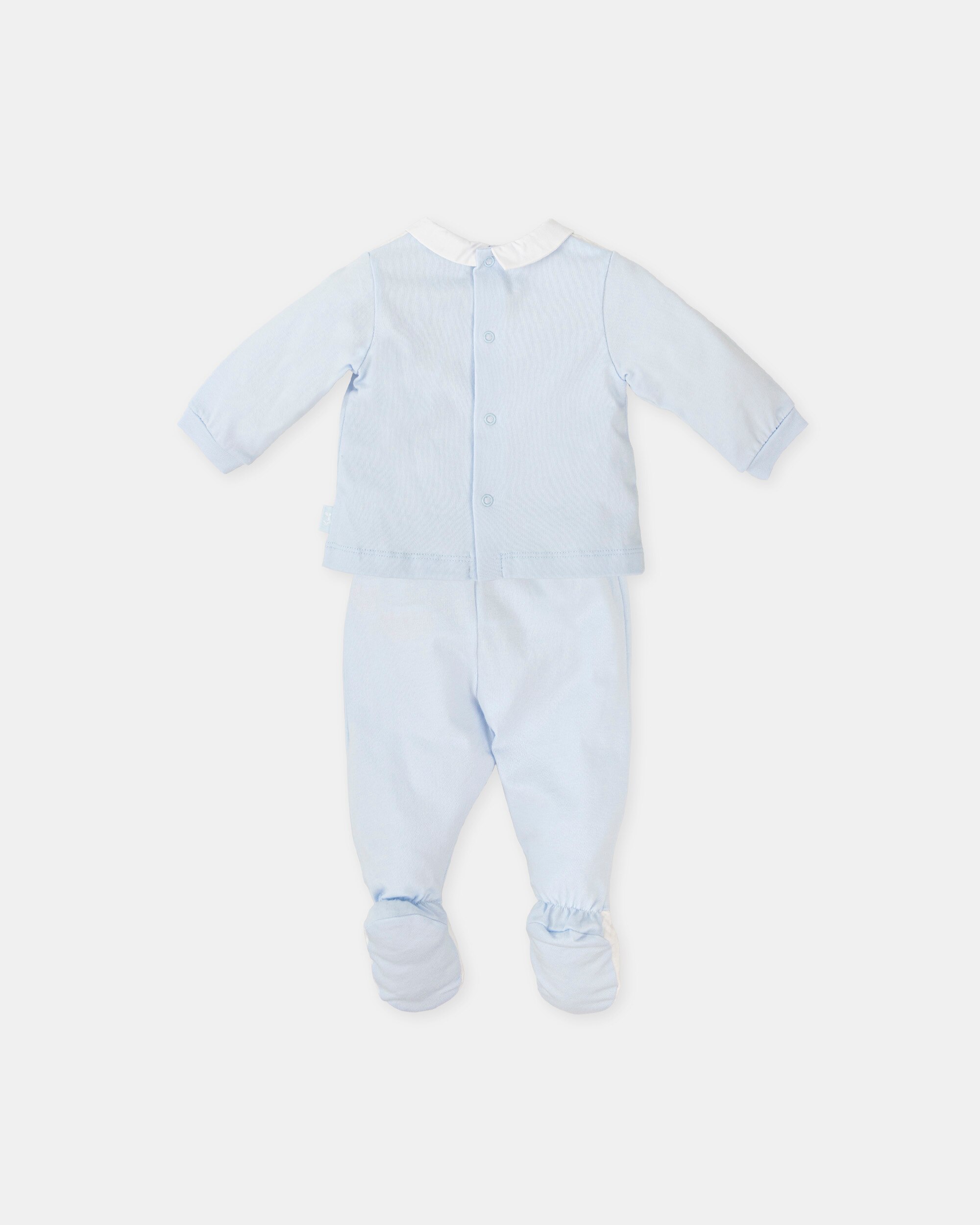 Duas Peças com Pé de Bebé Tutto Piccolo Azul-claro-2