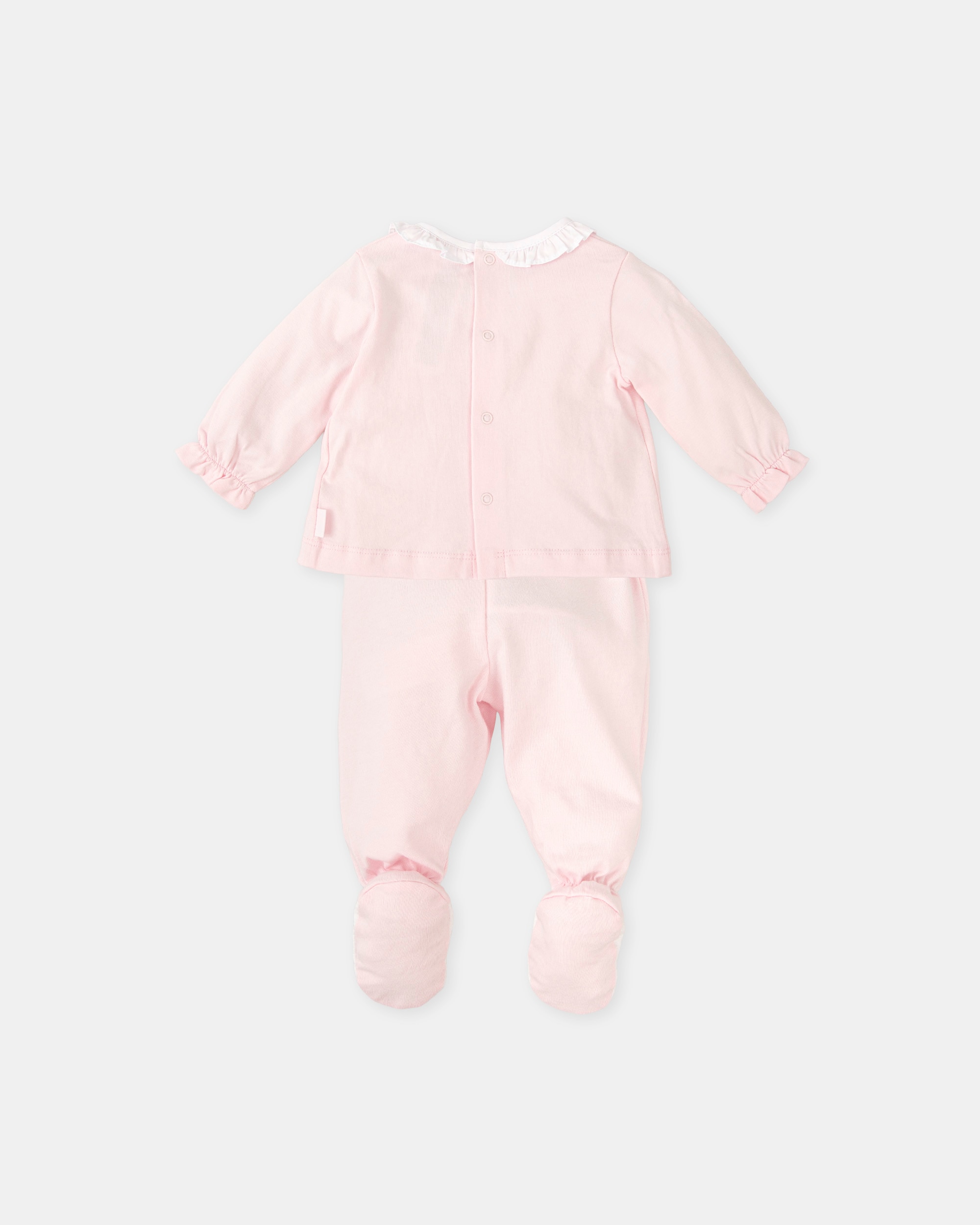 Conjunto de Duas Peças com Pé de Bebé Tutto Piccolo Rosa-claro-2