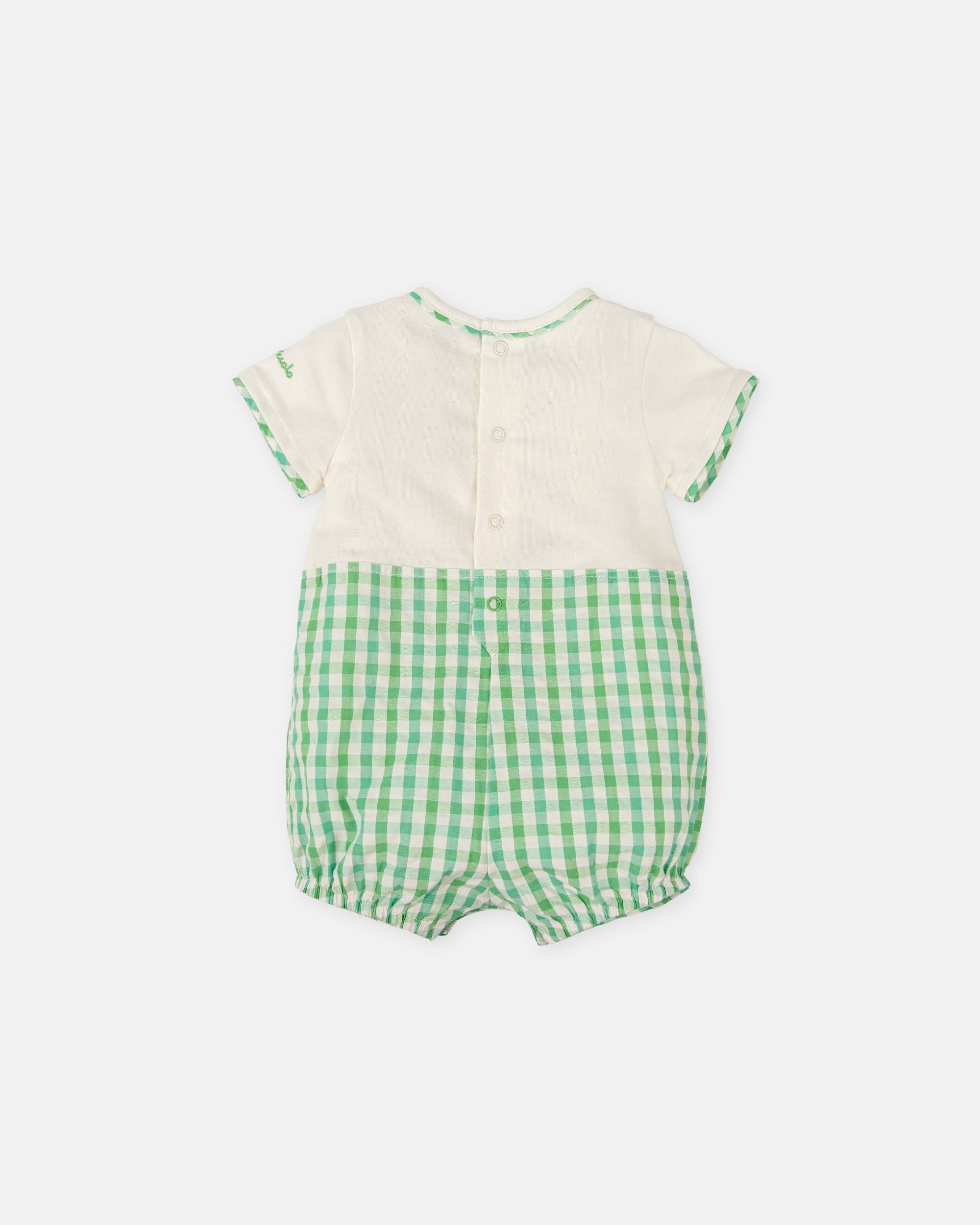 Babygrow de Manga Curta para Bebé Tutto Piccolo Verde-2