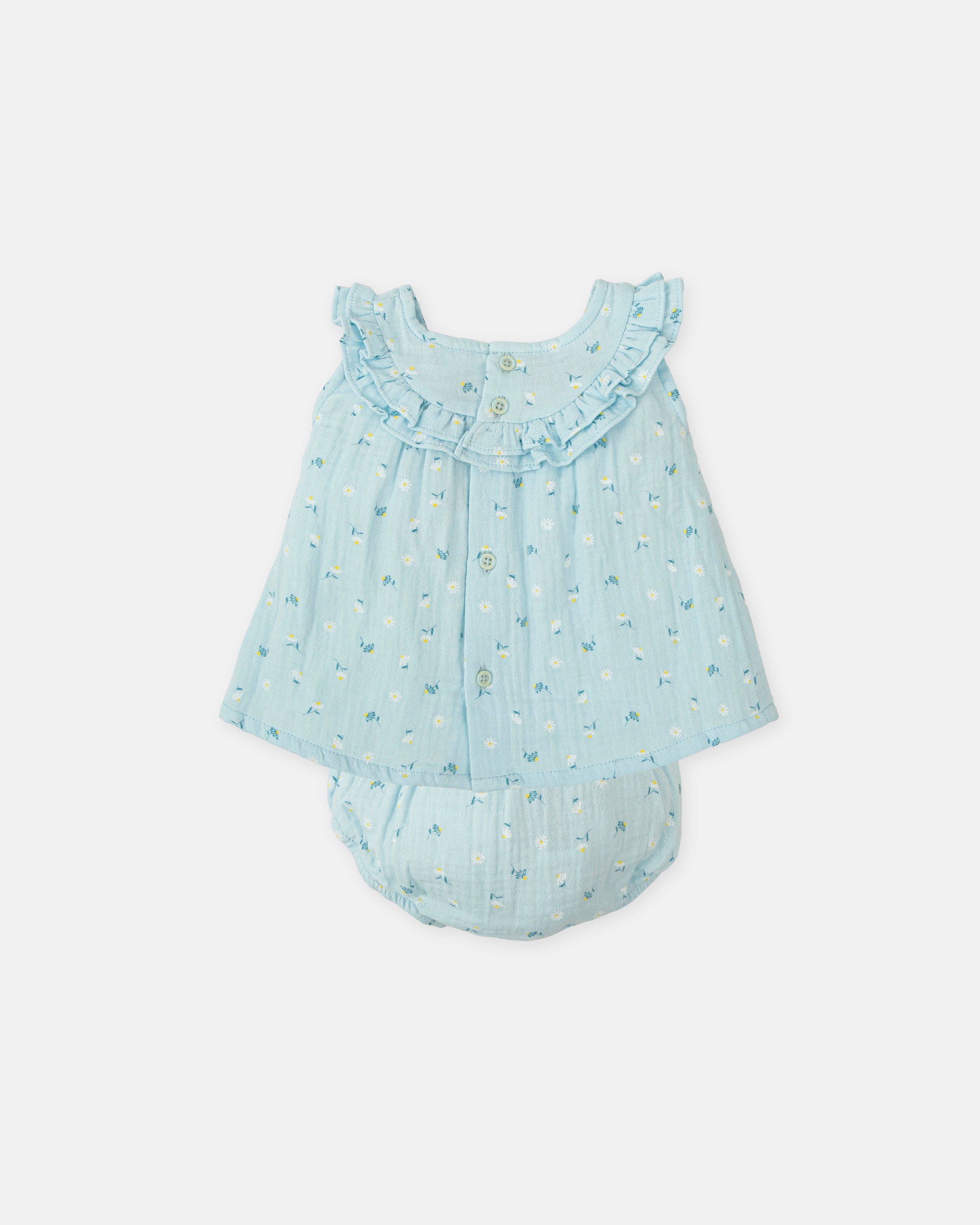 Vestido com Cueca de Bebé Tutto Piccolo Azul / Branco-2