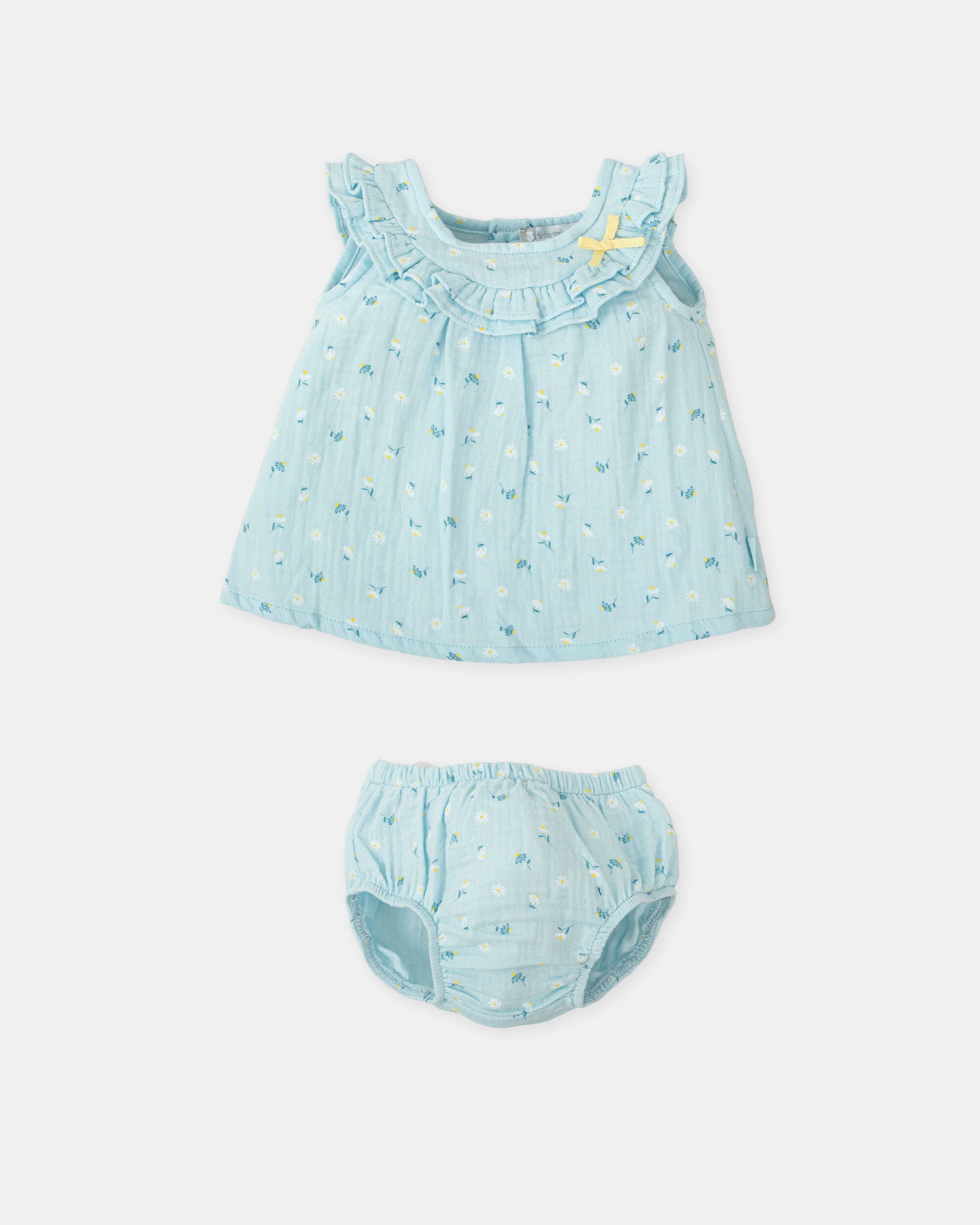 Vestido com Cueca de Bebé Tutto Piccolo Azul / Branco-3