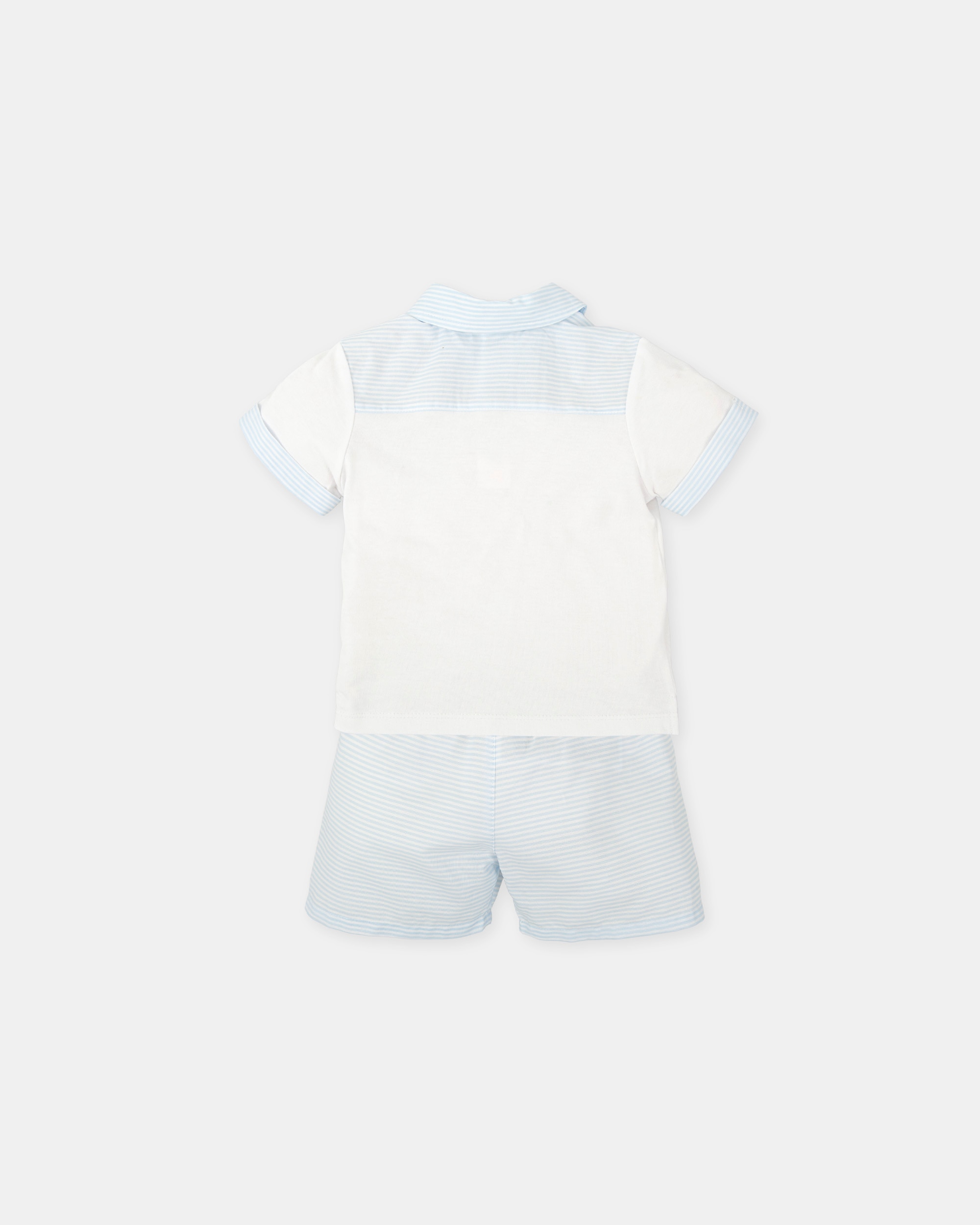 Conjunto de Duas Peças de Manga Curta para Bebé Tutto Piccolo Branco-2