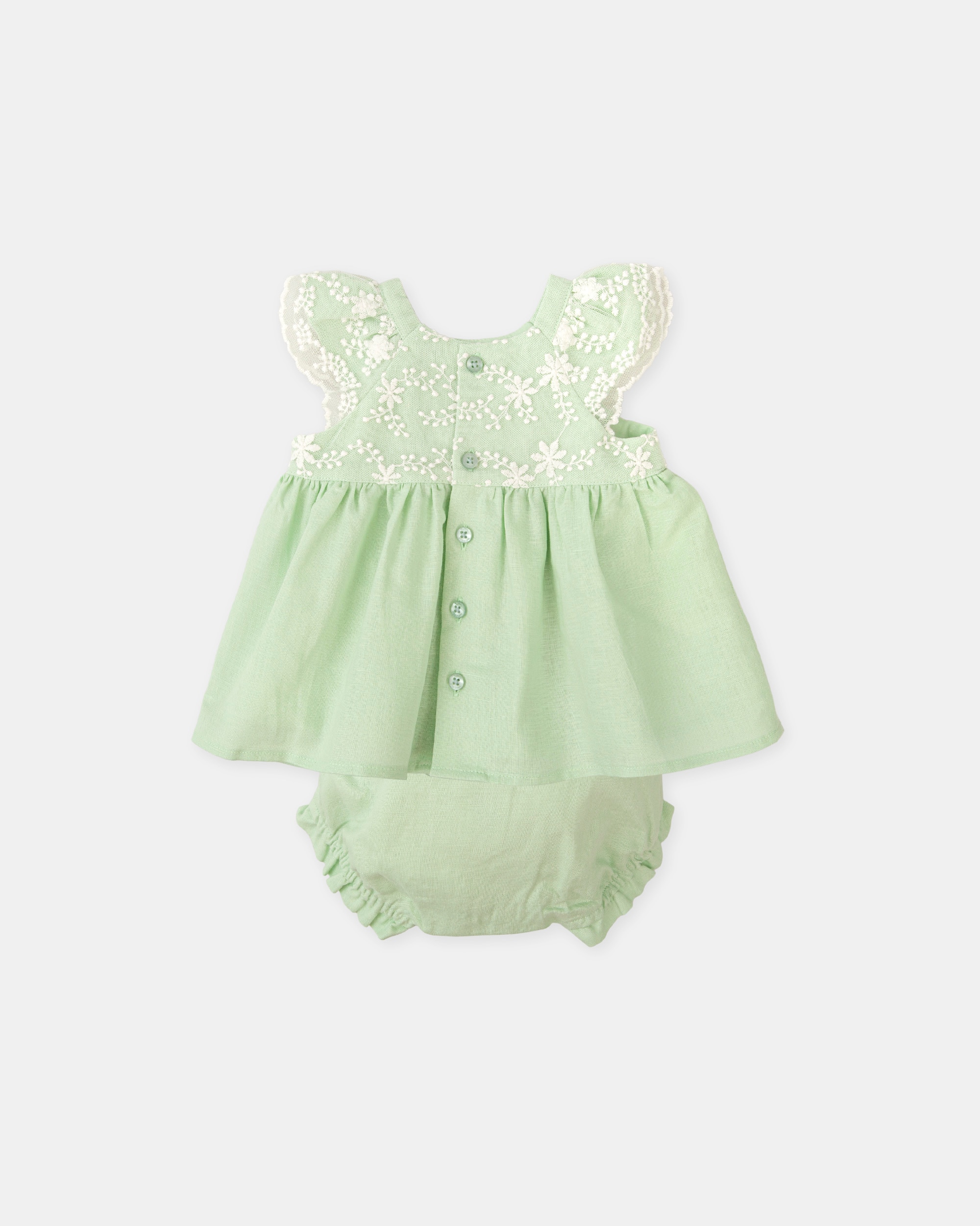 Vestido com Cueca de Bebé Tutto Piccolo Verde-2