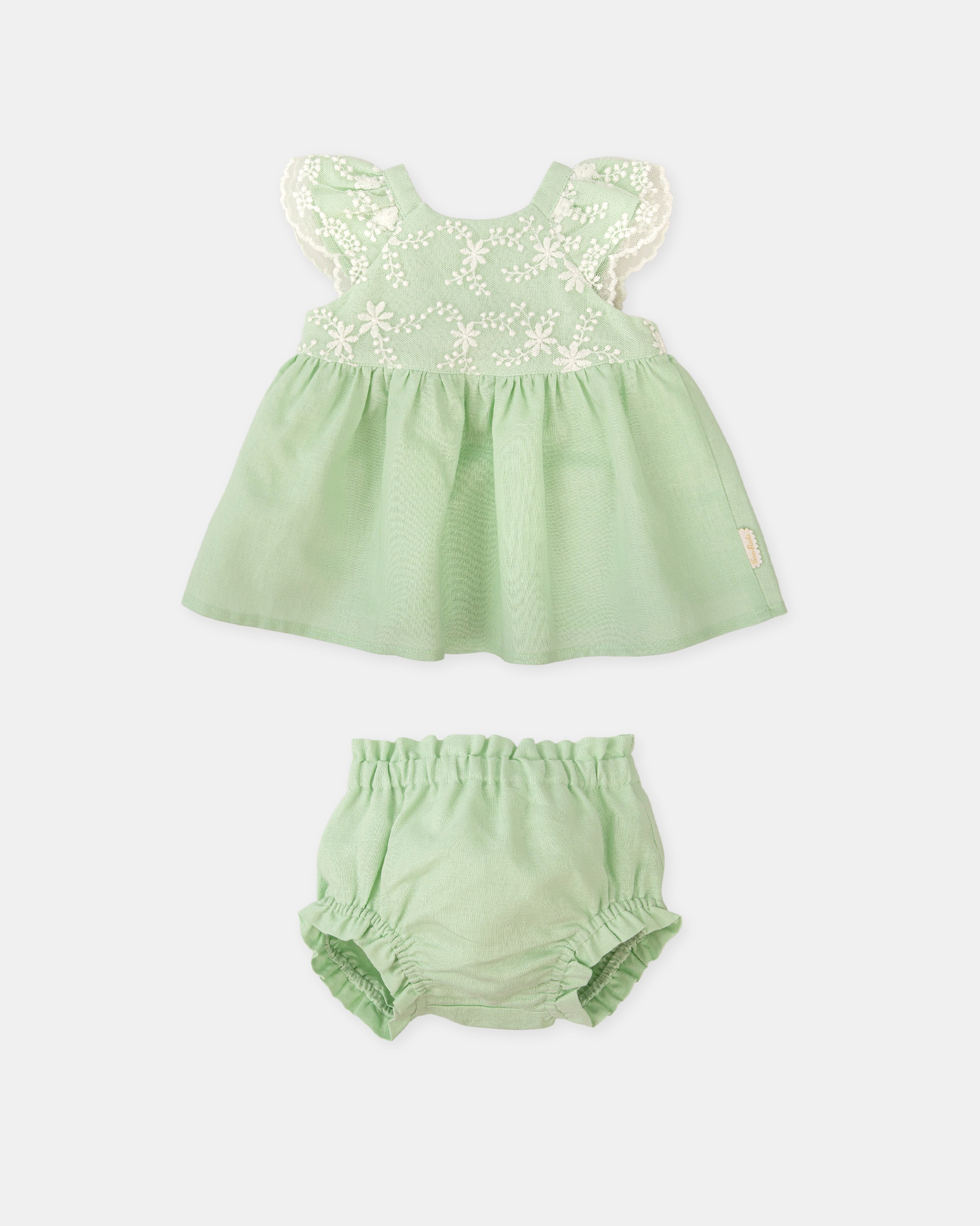 Vestido com Cueca de Bebé Tutto Piccolo Verde-3