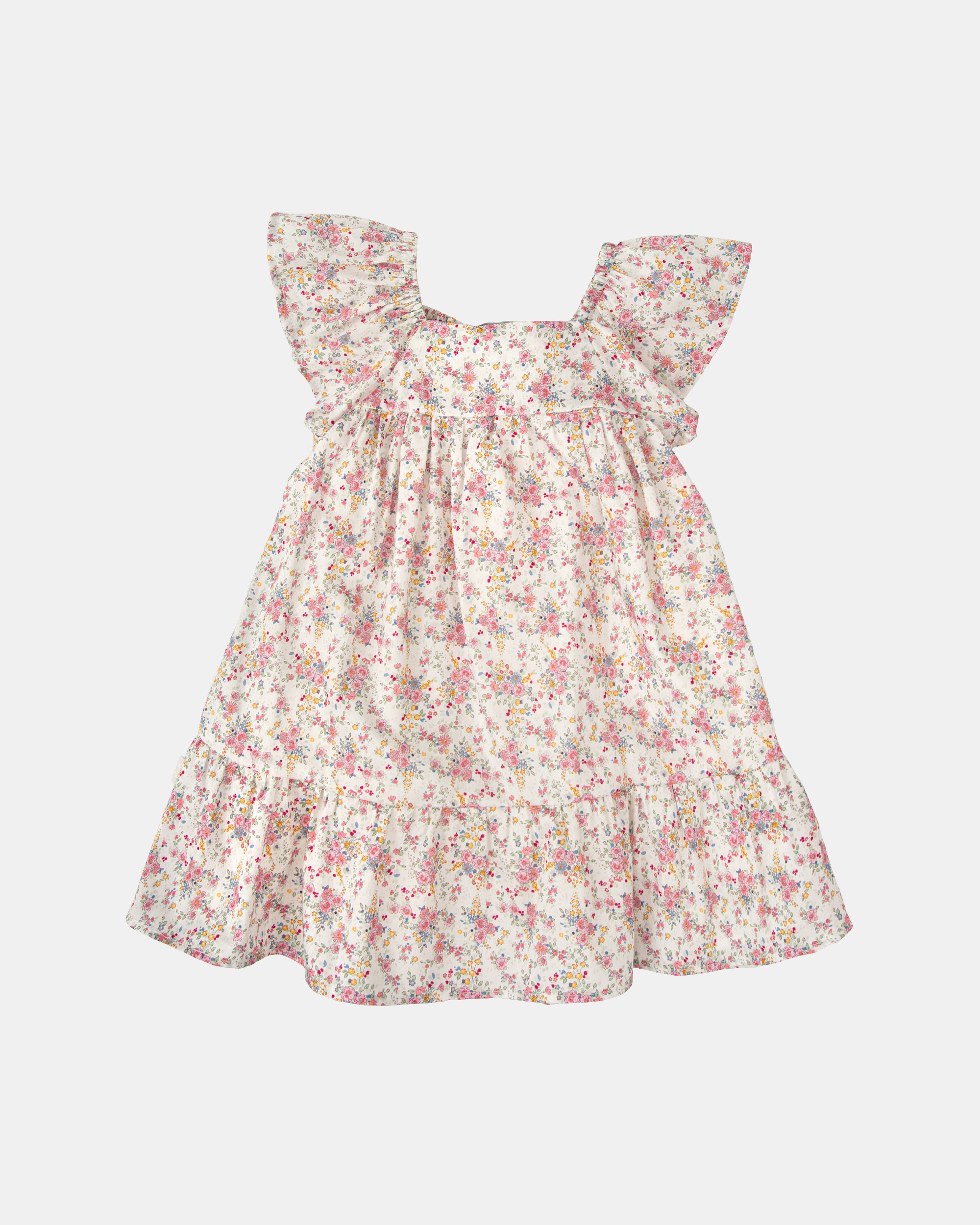 Vestido de Manga Curta Infantil Tutto Piccolo Rosa-4