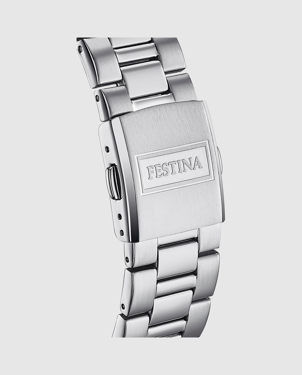 Relógio F16374/9 Aço Clássico de Aço Prateado Prata-2