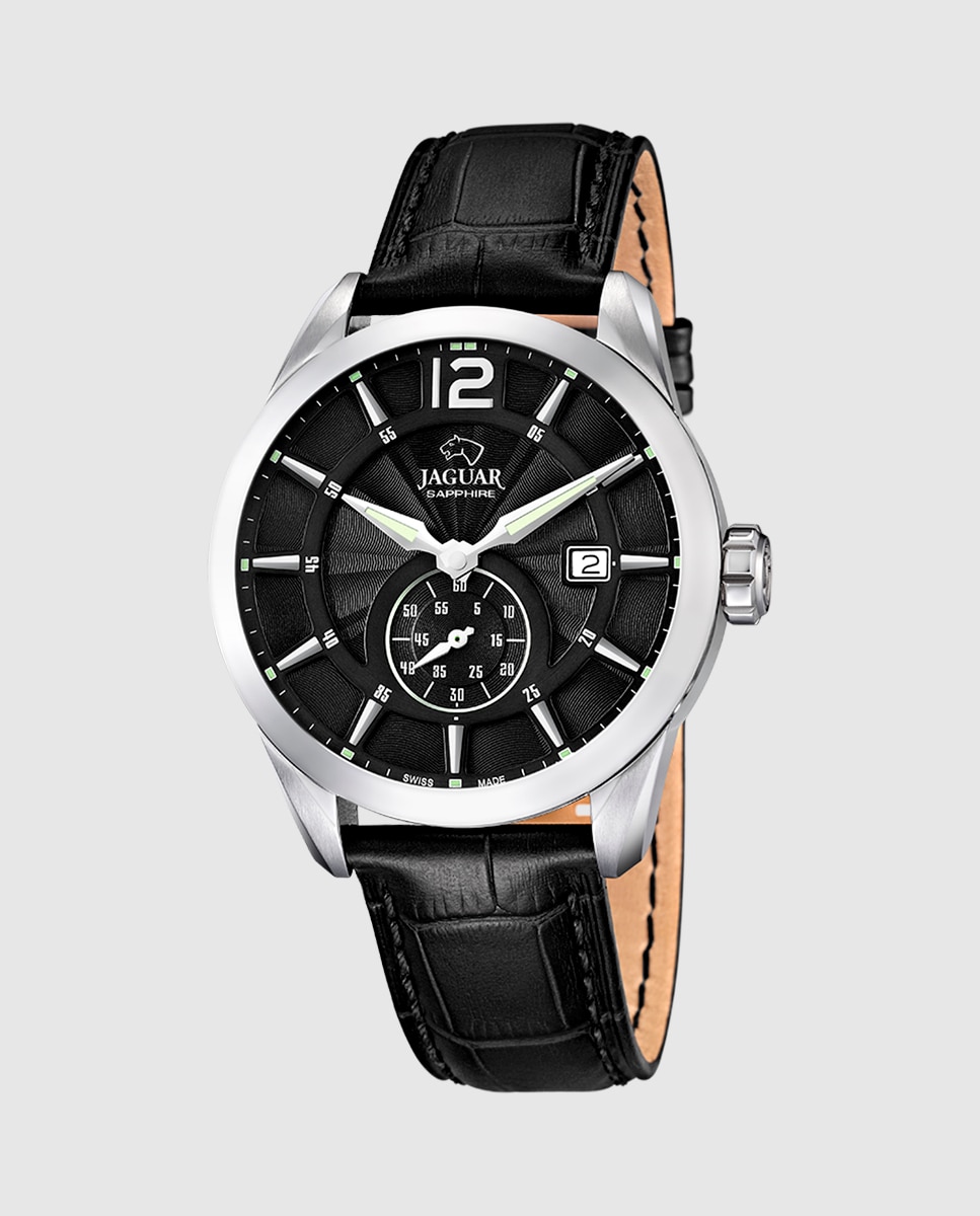 Imagem 0 de Relógio J663/4 Acamar de Pele em Preto