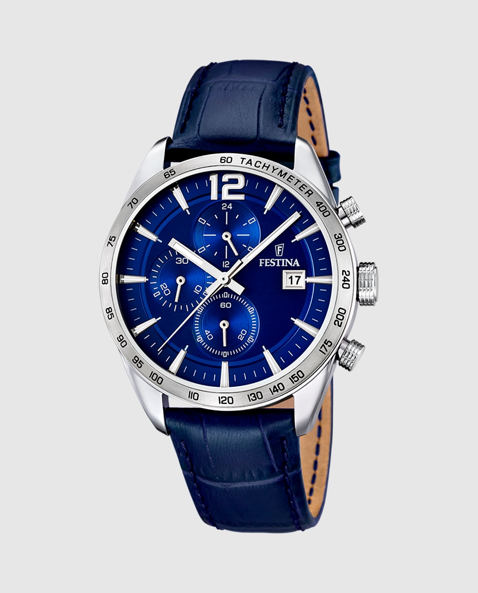 Relógio F16760/3 Timeless Chronograph de Pele em Azul Azul-1