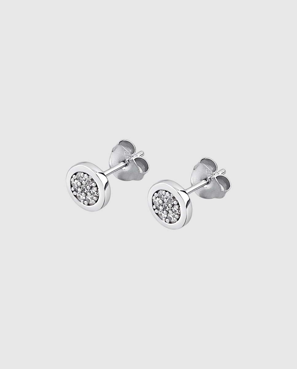 Brincos Lotus Silver Lp1712-4/1 Pure Essential de Prata com Acabamento Brilhante e Zircônias Embutidas Branco-1