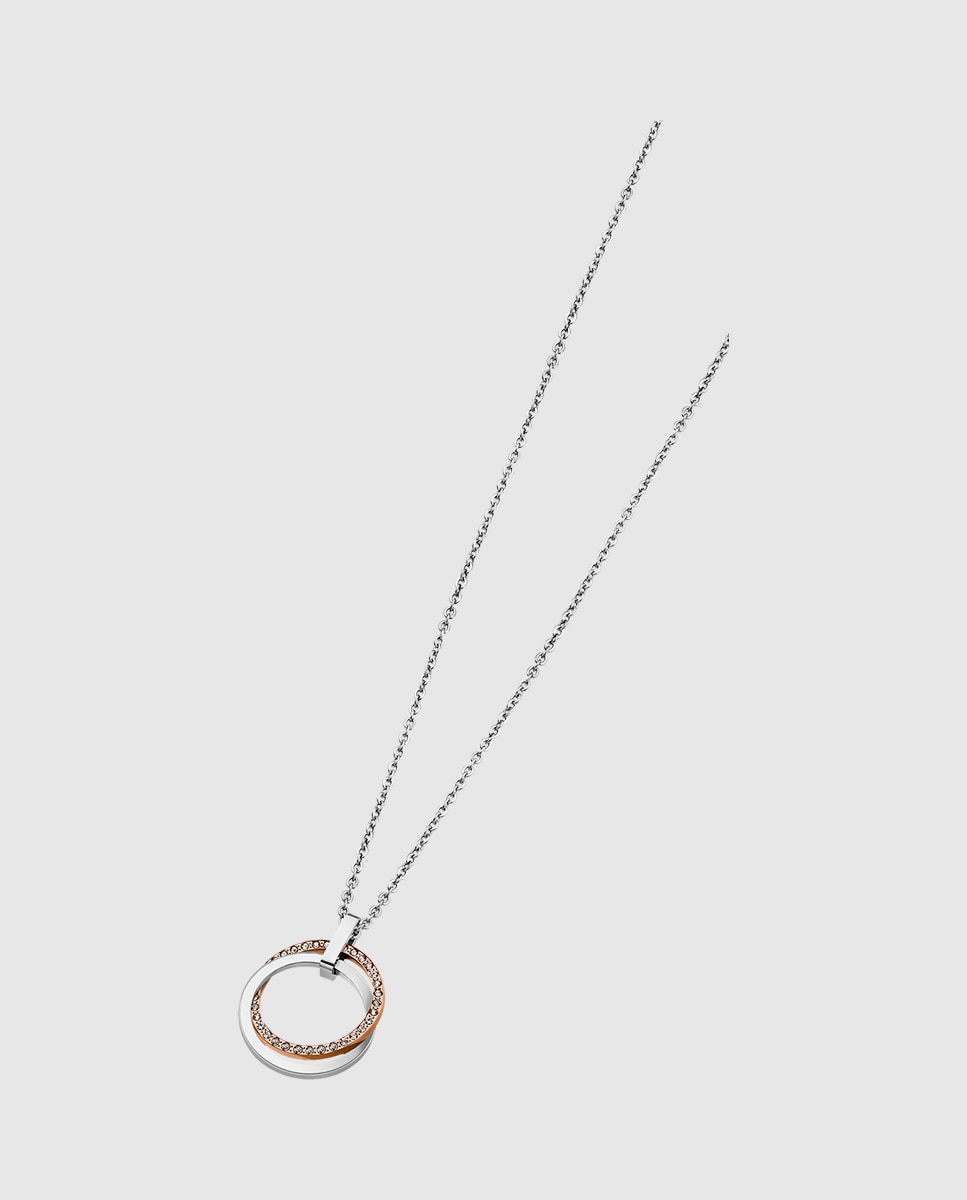 Colar Lotus Style Ls1780-1/2 Urban Woman de Aço Inoxidável com Acabamento Brilhante Prateado-1