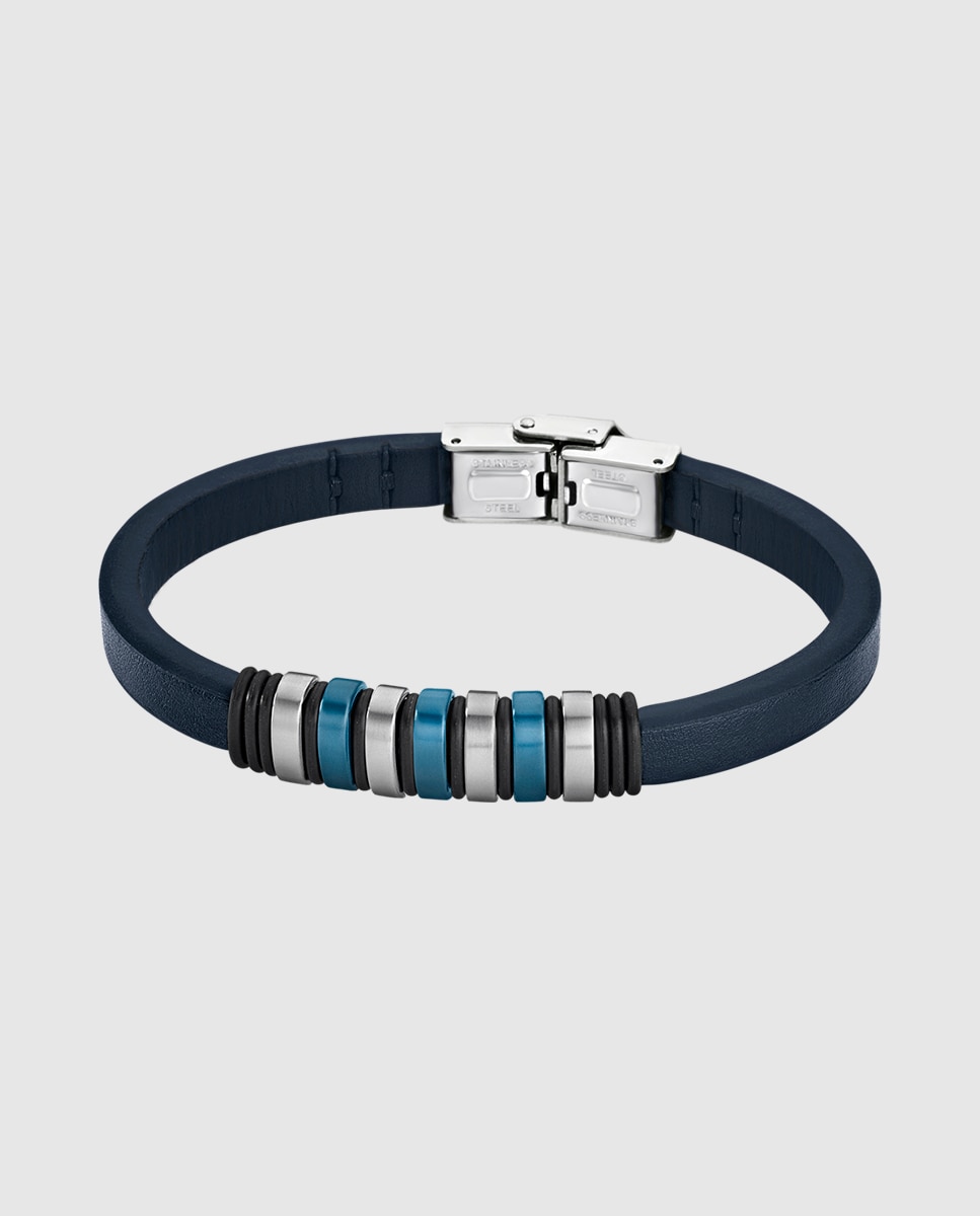 Pulseira Lotus Style Ls1827-2/2 Urban Man de Aço Inoxidável com Acabamento Brilhante Azul / Preto-1