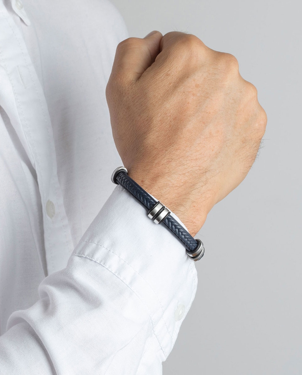 Pulseira Lotus Style Ls1829-2/5 Urban Man de Aço Inoxidável com Acabamento Brilhante Azul / Cinzento-2