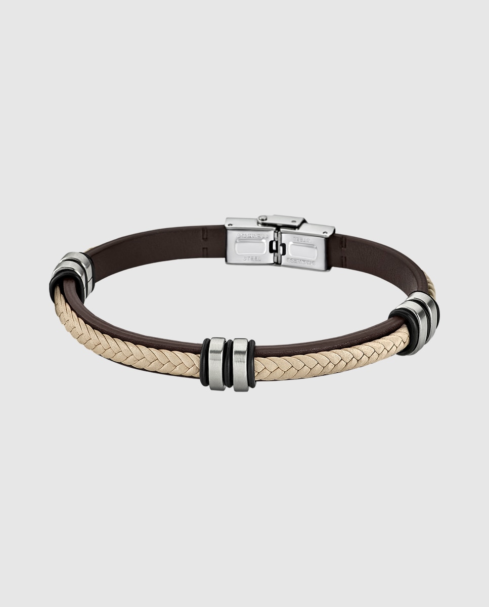 Pulseira Lotus Style Ls1829-2/6 Urban Man de Aço Inoxidável com Acabamento Brilhante Castanho-1