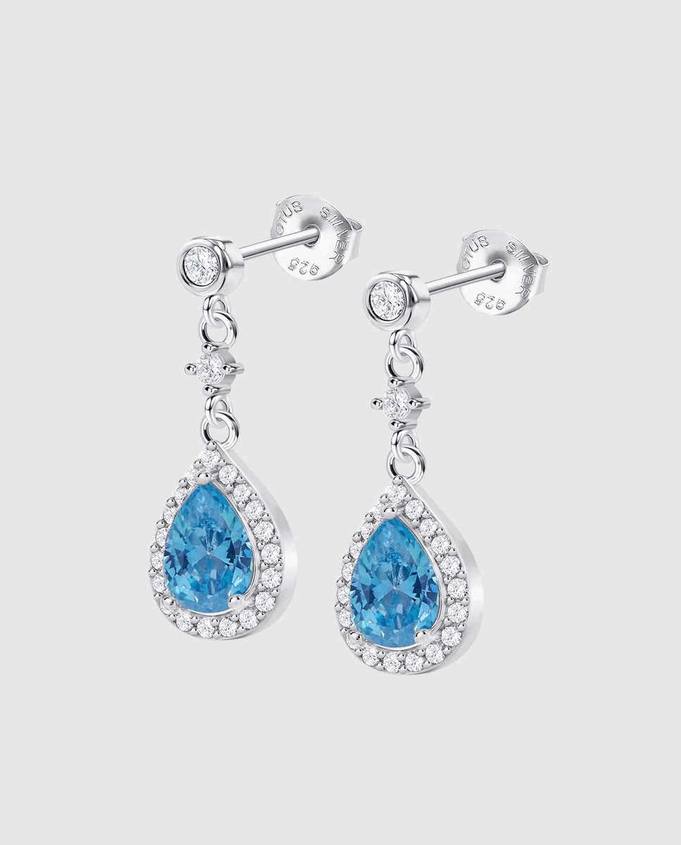 Brincos Lotus Silver Lp1592-4/3 Pure Essential de Prata com Acabamento Brilhante Azul-1