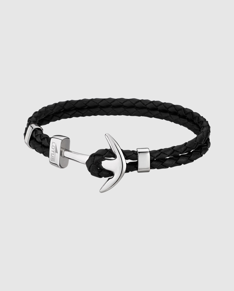 Pulseira Lotus Style Ls1832-2/1 Urban Man de Aço Inoxidável com Acabamento Brilhante Preto / Prata-1