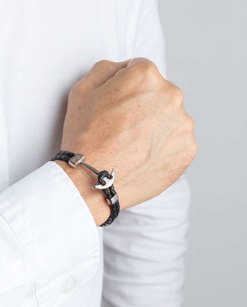 Pulseira Lotus Style Ls1832-2/1 Urban Man de Aço Inoxidável com Acabamento Brilhante Preto / Prata-2