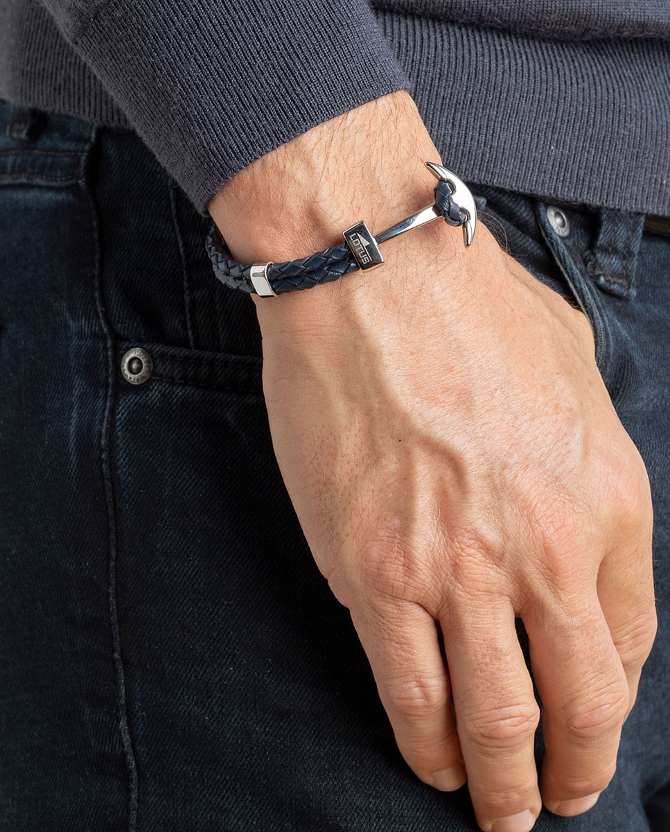 Pulseira Lotus Style Ls1832-2/4 Urban Man de Aço Inoxidável com Acabamento Brilhante Azul-marinho-2