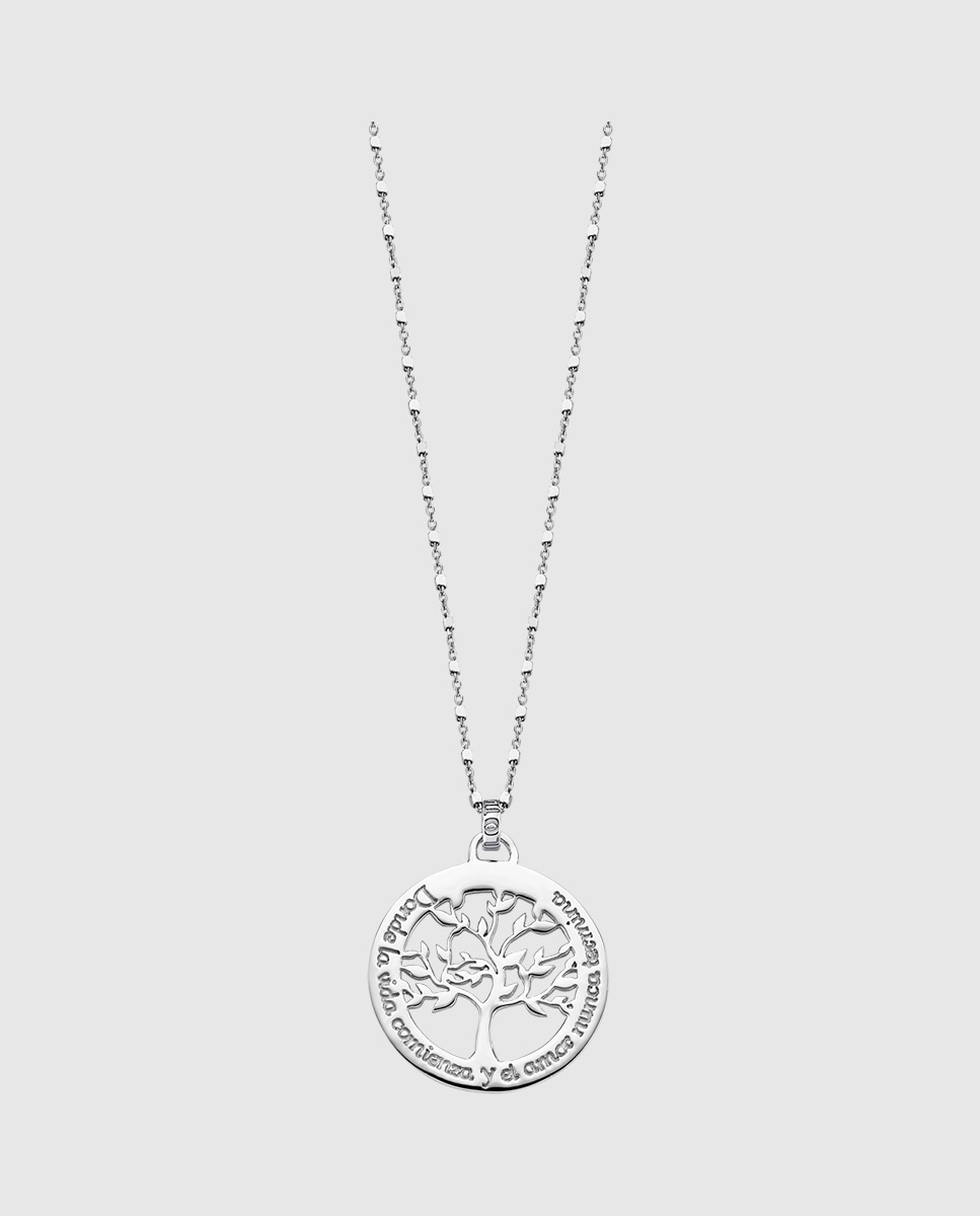 Colar Lotus Silver Lp1641-1/1 Tree Of Life de Prata com Acabamento Brilhante Prateado-1
