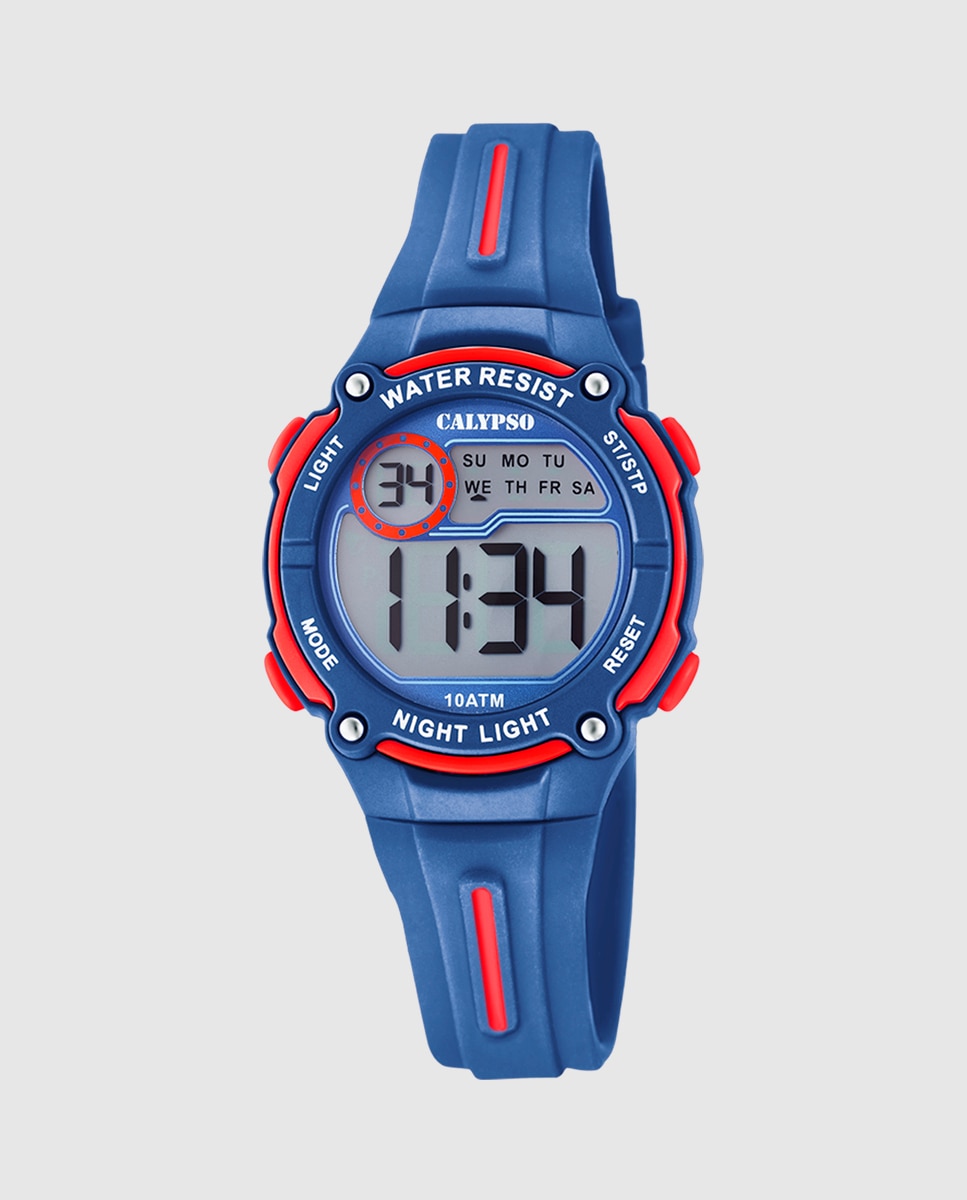 Relógio Infantil K6068/4 Digital Crush de Borracha em Azul Azul-1