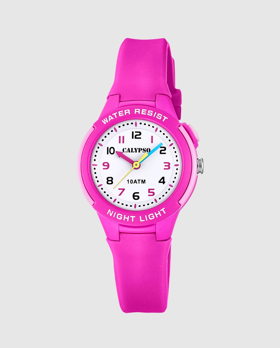 Relógio Infantil K6069/1 Sweet Time de Borracha Rosa Rosa-1