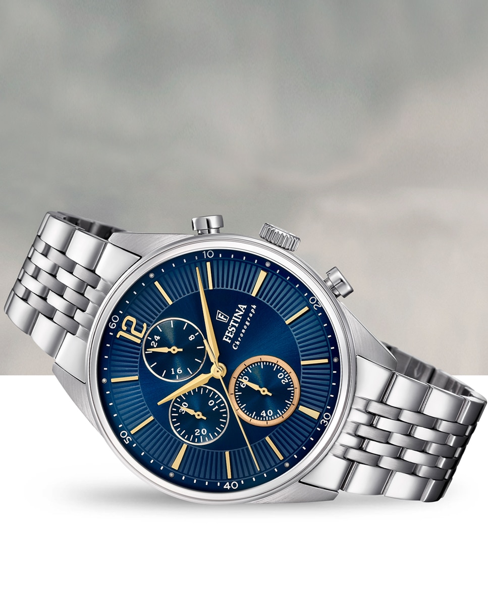 Relógio F20285/3 Timeless Chronograph de Aço Prateado Prata-2