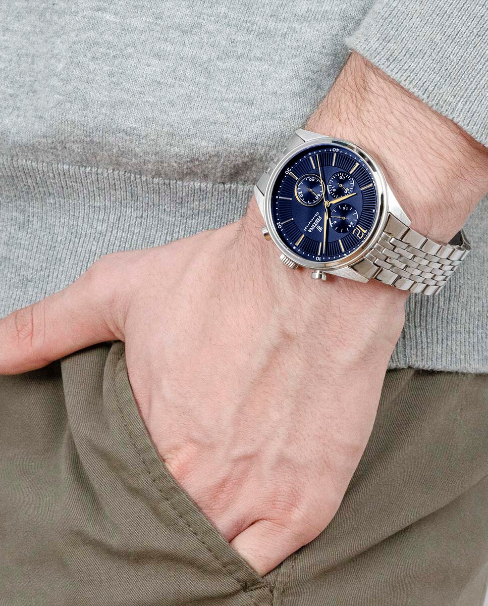 Relógio F20285/3 Timeless Chronograph de Aço Prateado Prata-4