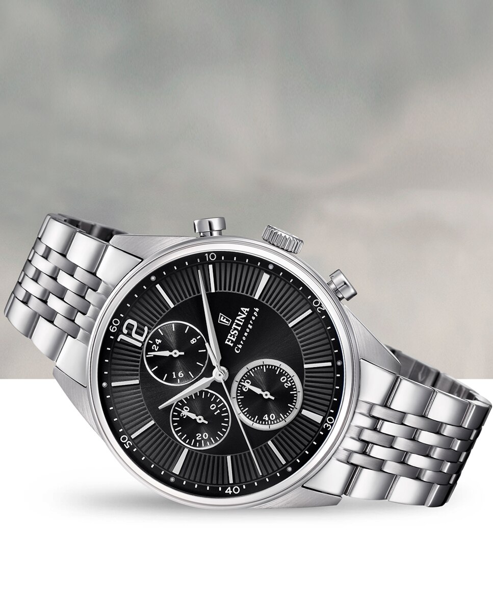Relógio F20285/4 Timeless Chronograph de Aço Prateado Prata-2