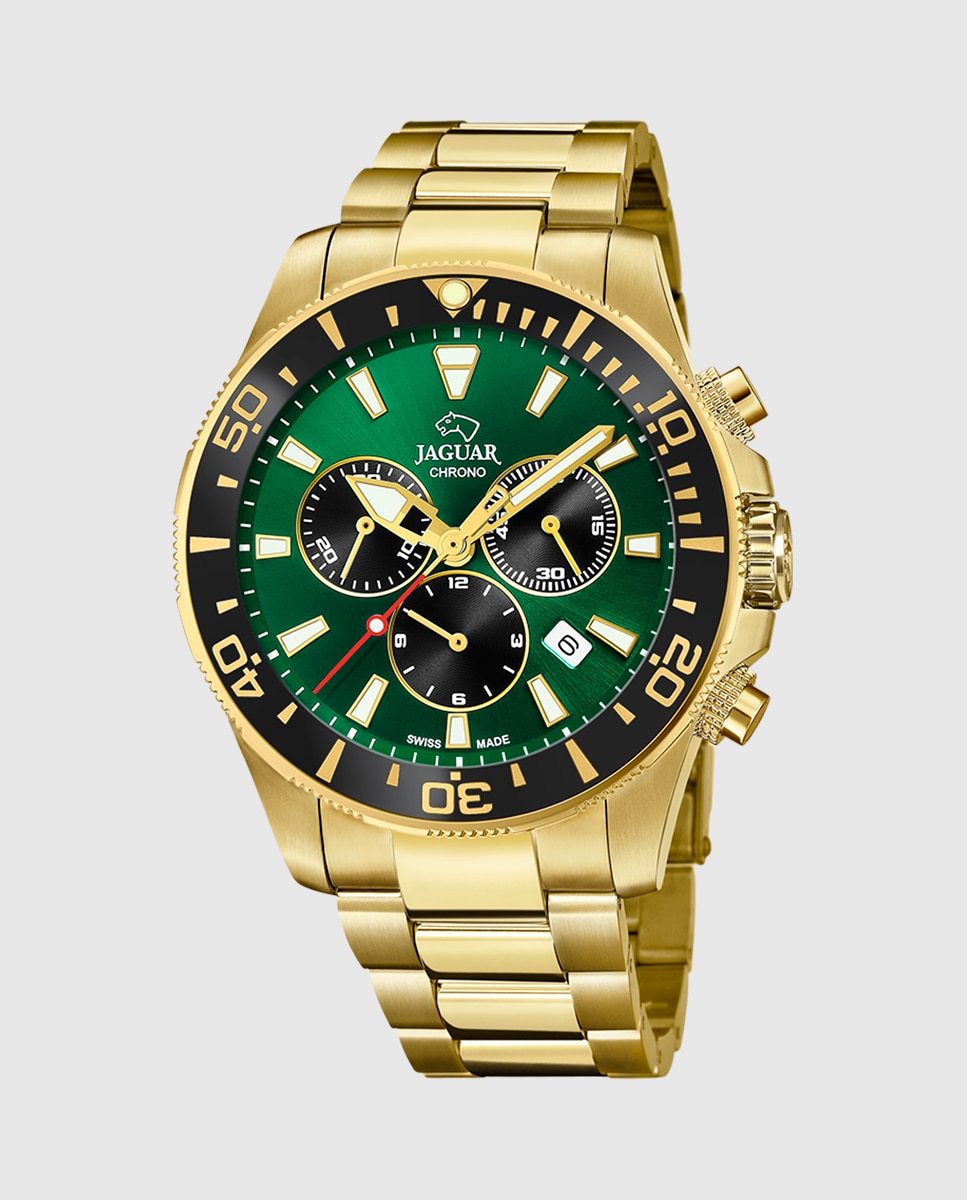 Relógio J864/1 Executive de Aço Dourado Ouro-1