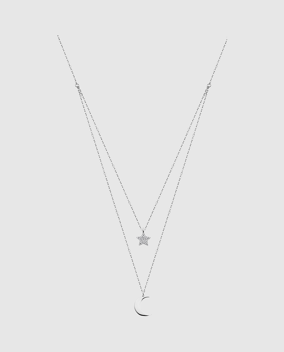 Colar Lotus Silver Lp1680-1/4 Trendy de Prata com Acabamento Brilhante Prateado-1