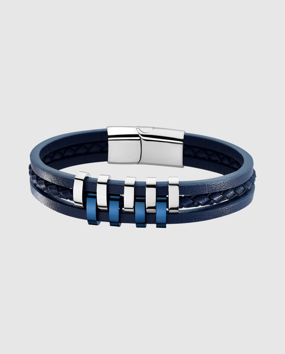 Pulseira Lotus Style Ls1838-2/2 Urban Man de Aço Inoxidável com Acabamento Brilhante Azul-1