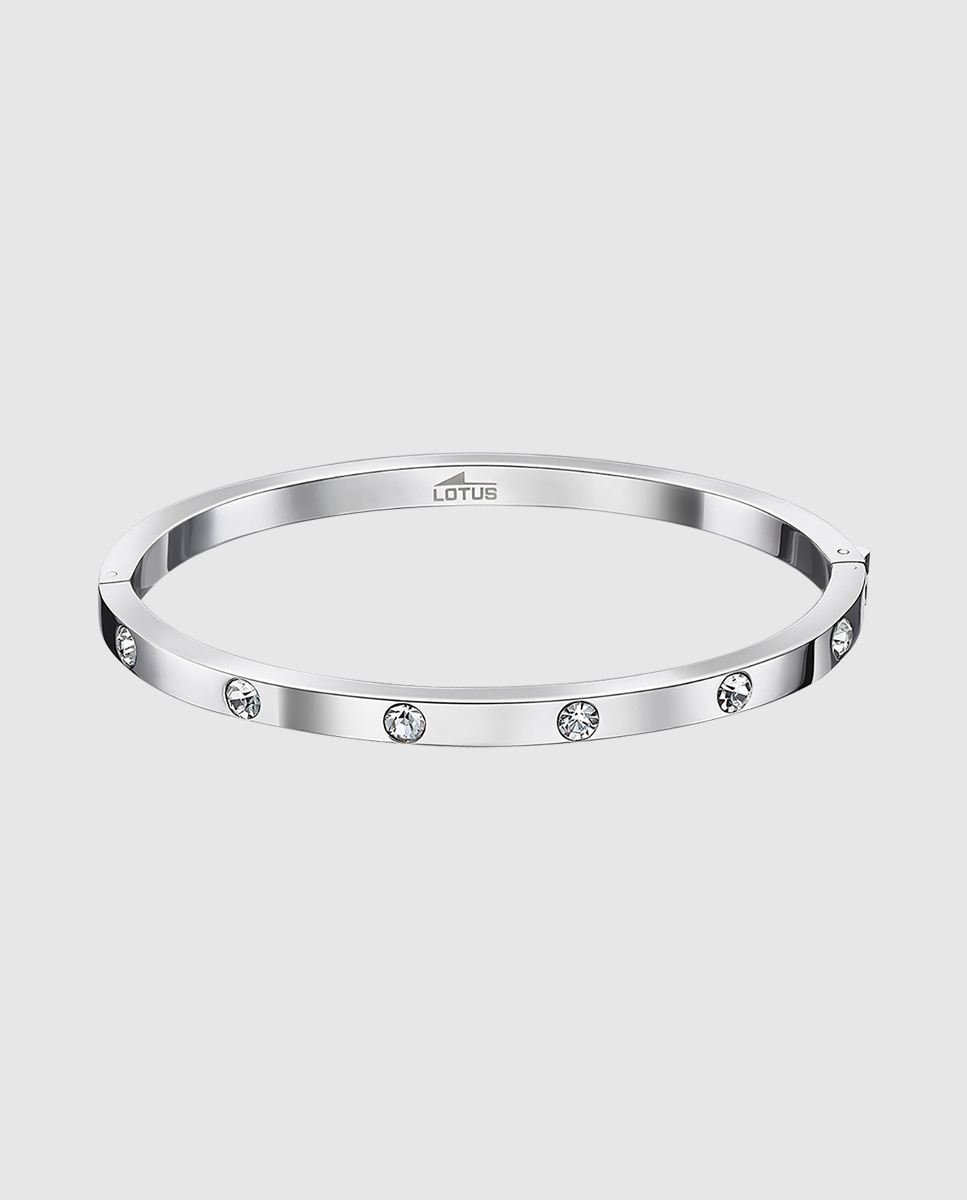 Pulseira Riviere Lotus Style Ls1846-2 1 Bliss de Aço Inoxidável com Acabamento Brilhante Prateado-1