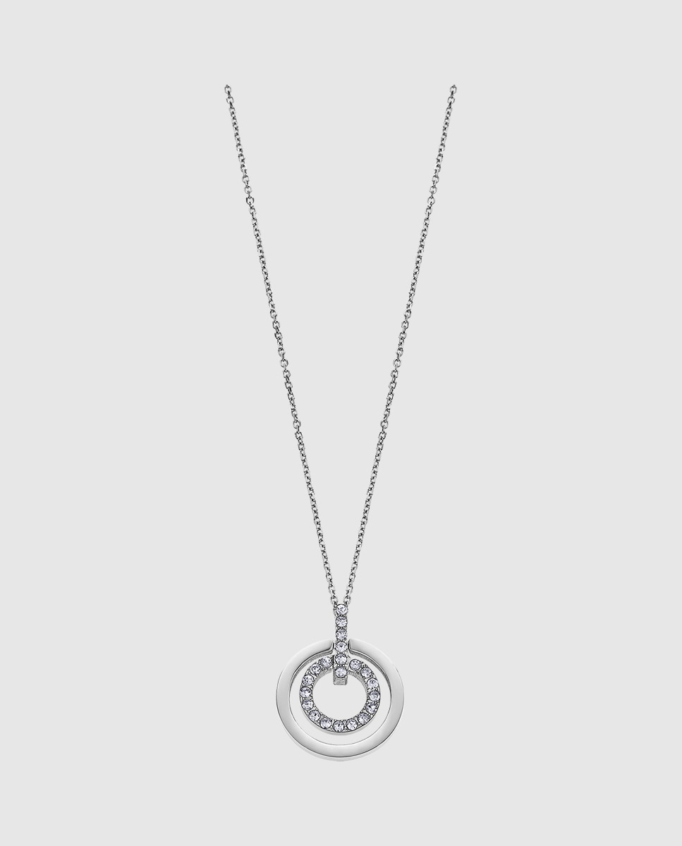 Colar Lotus Style Ls1868-1/1 Bliss de Aço Inoxidável com Acabamento Brilhante Prateado-1