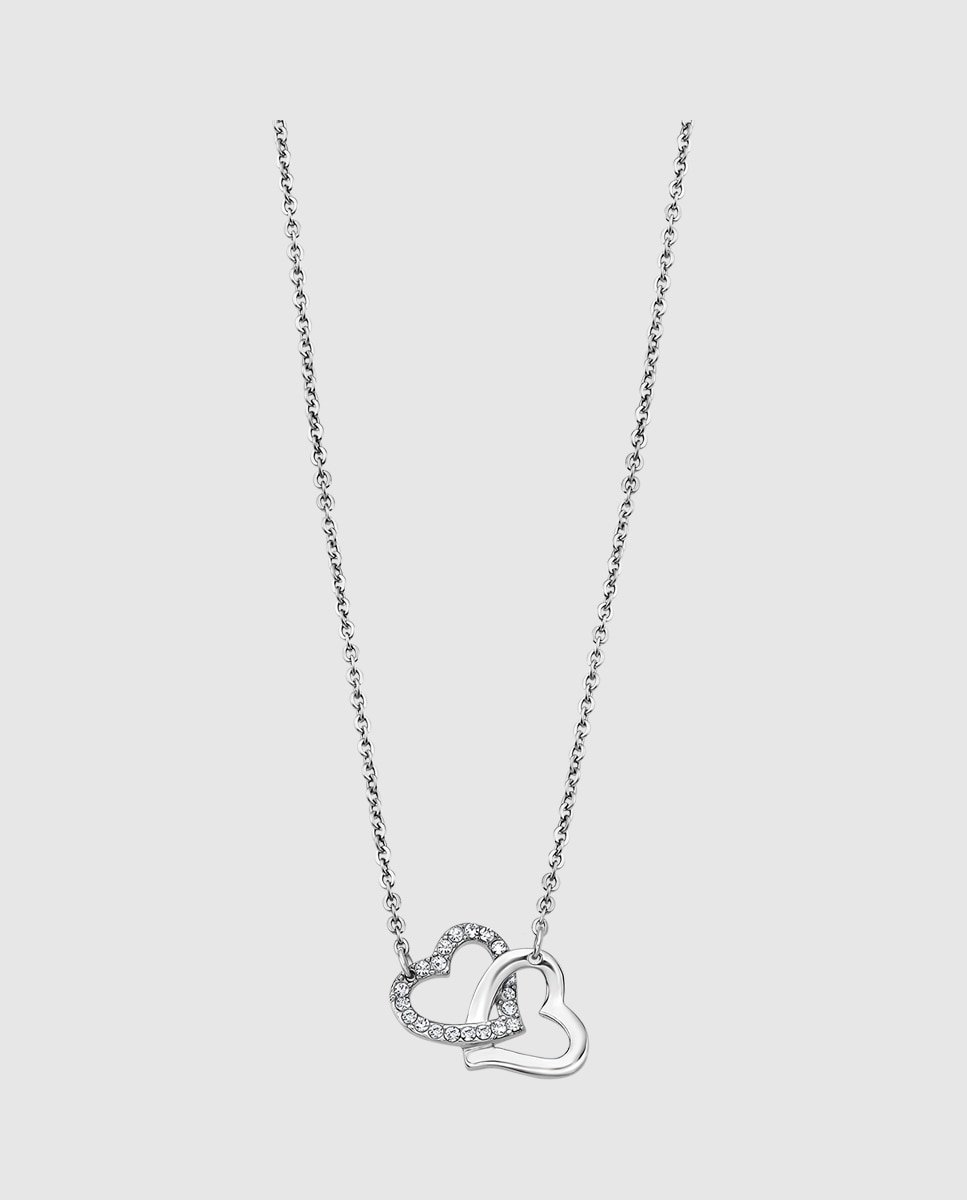Colar Lotus Style Ls1912-1/1 Woman's Heart de Aço Inoxidável com Acabamento Brilhante Prateado-1